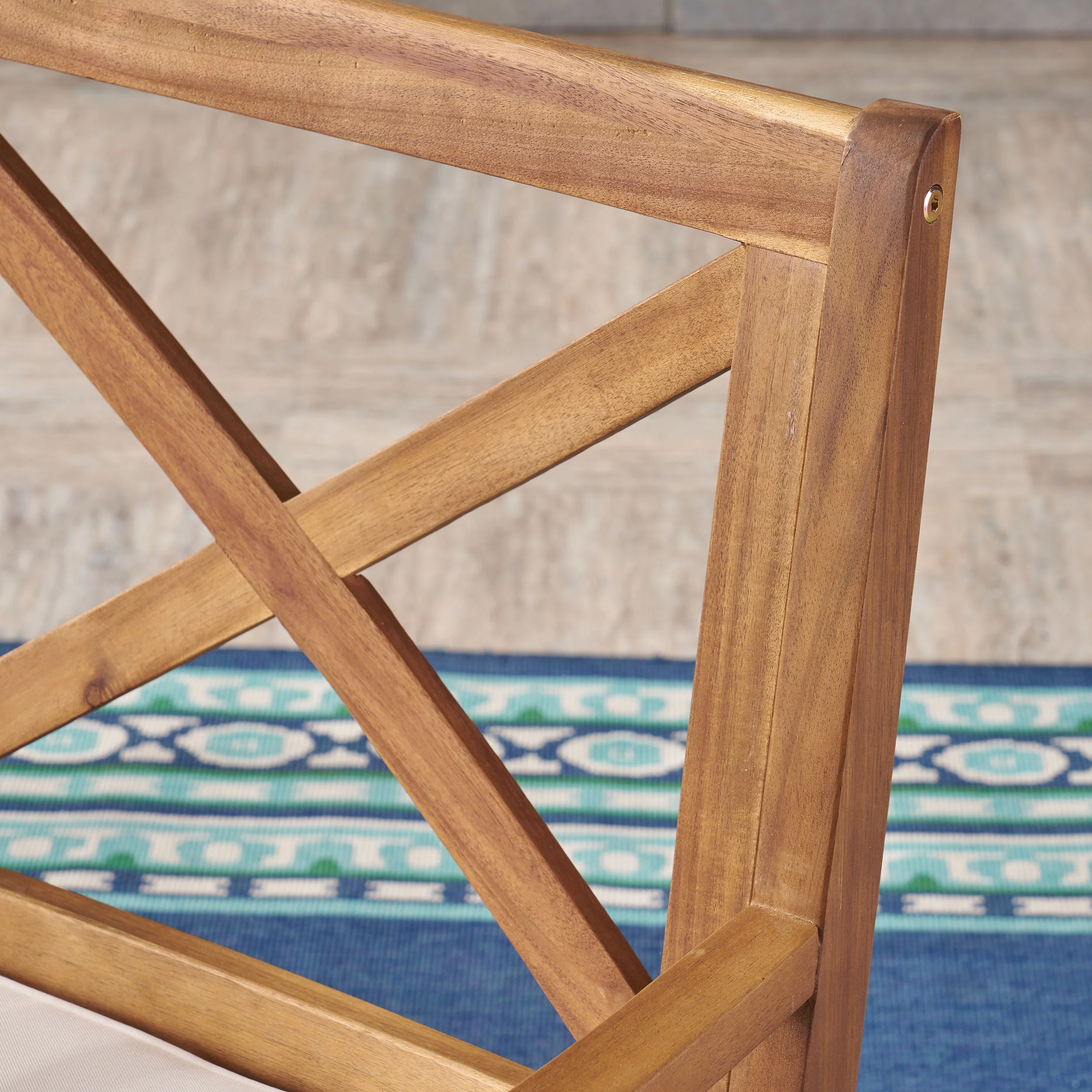 Divyansh Outdoor 7 Piece Acacia Wood Dining Set - furnishings