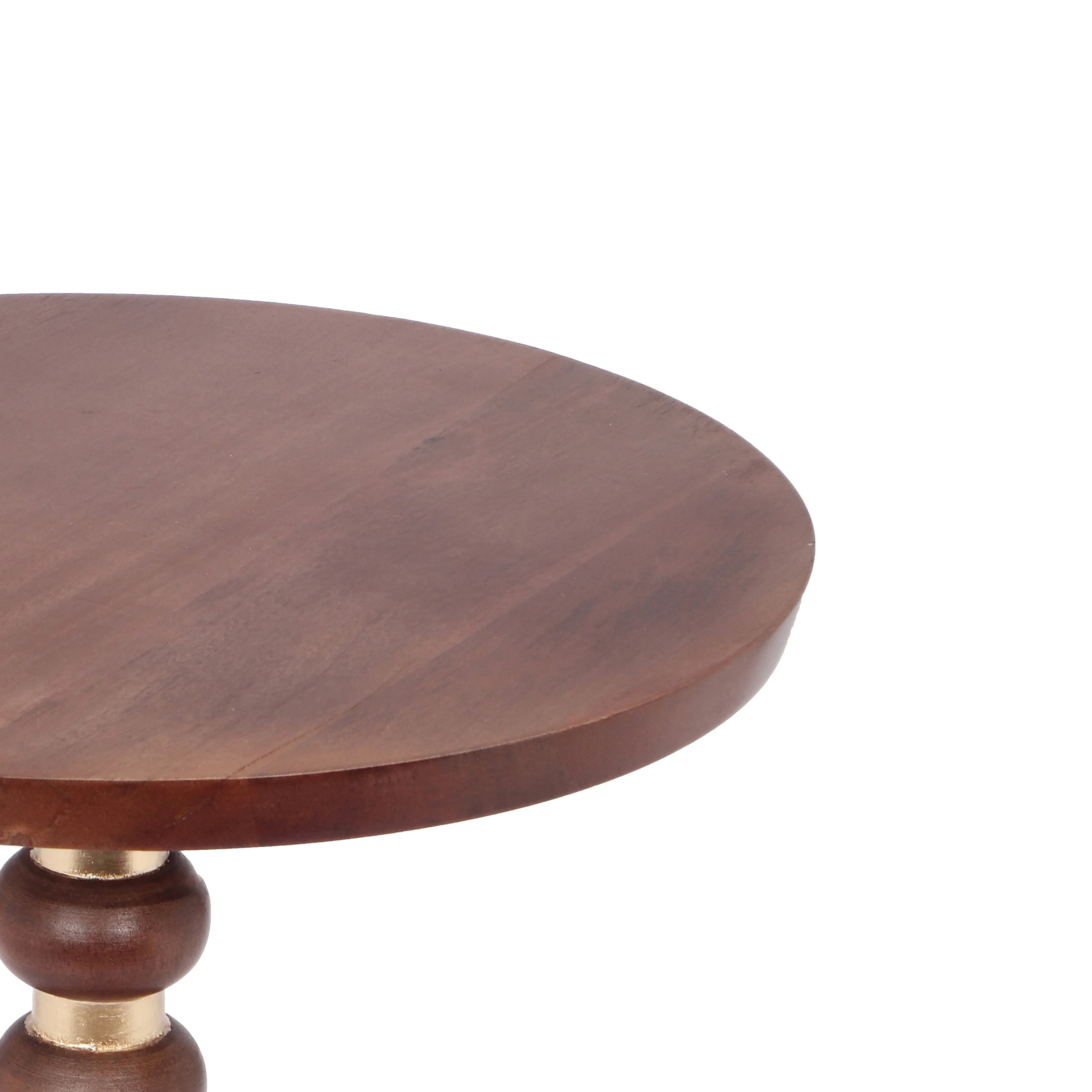 Orablu Modern Round Mango Wood End Table - furnishings