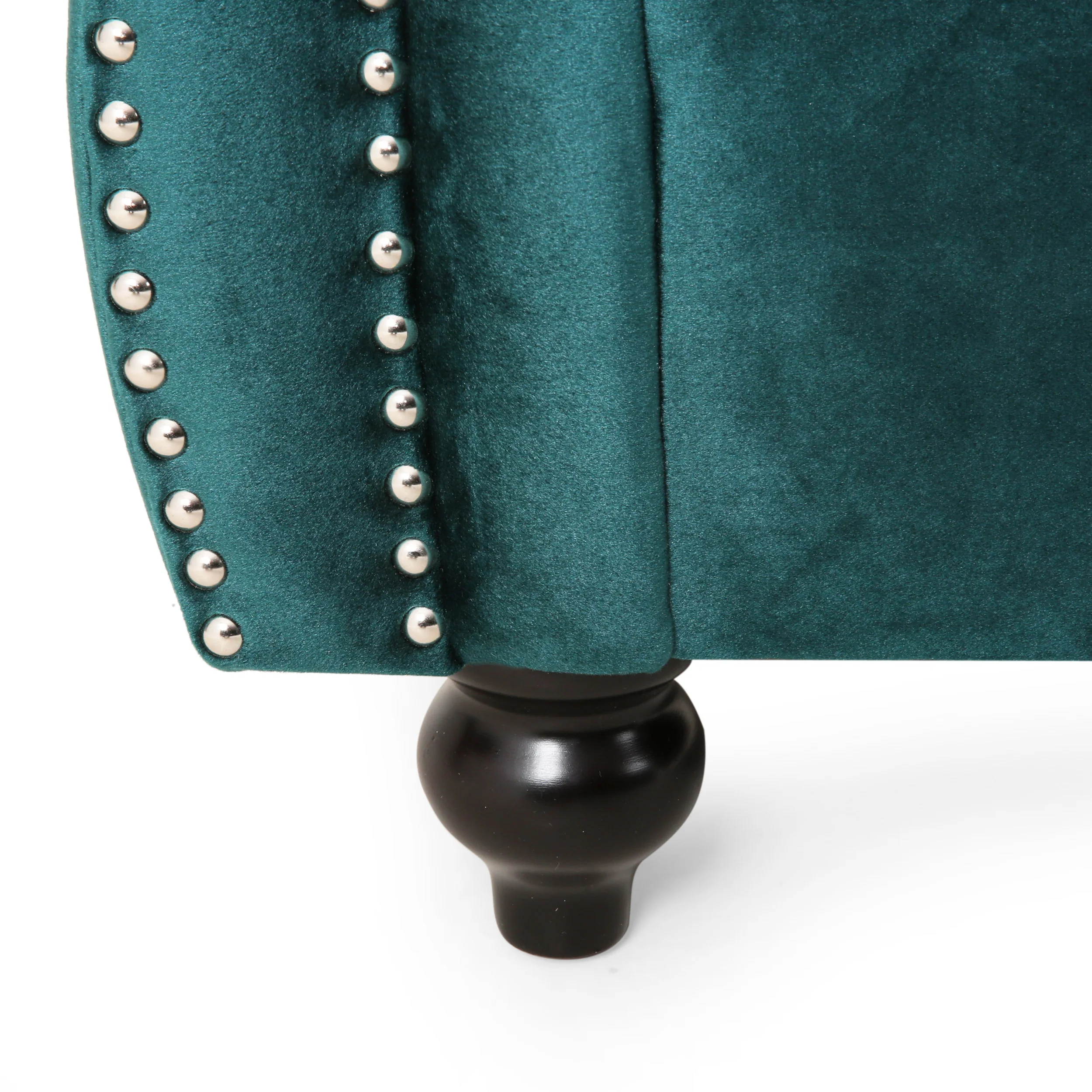 Bauman Modern Glam Channel Stitch Loveseat with Nailhead Trim - furnishings