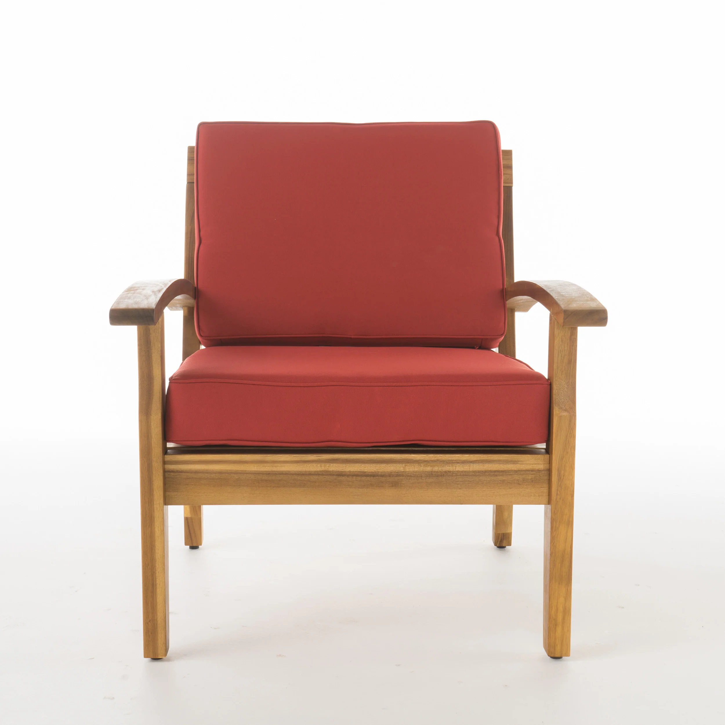 Peyton 4 Pc Acacia Wood Chat Set w/ Water Resistant Cushions - furnishings