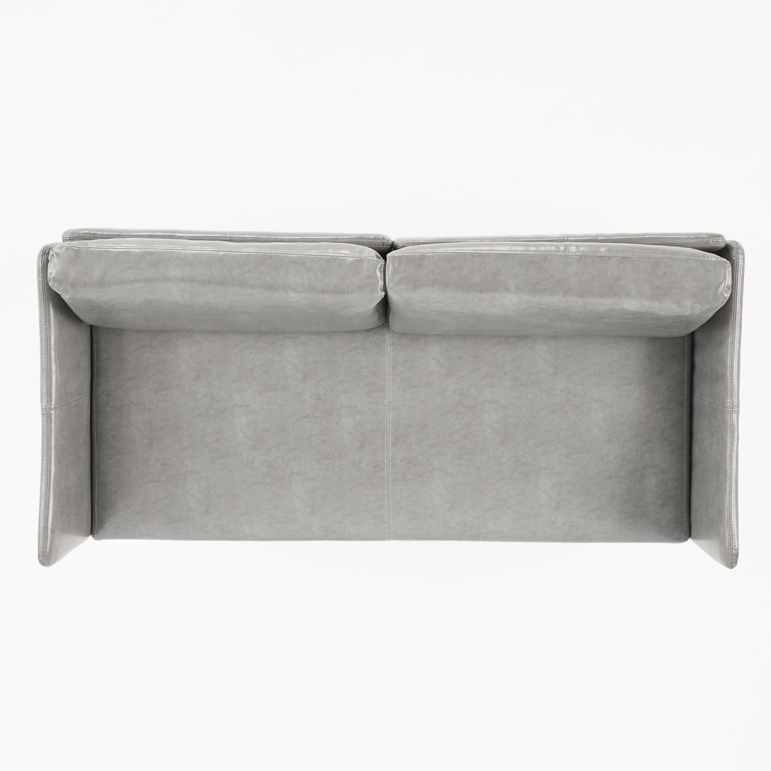 Nile Grey Leather Loveseat - furnishings