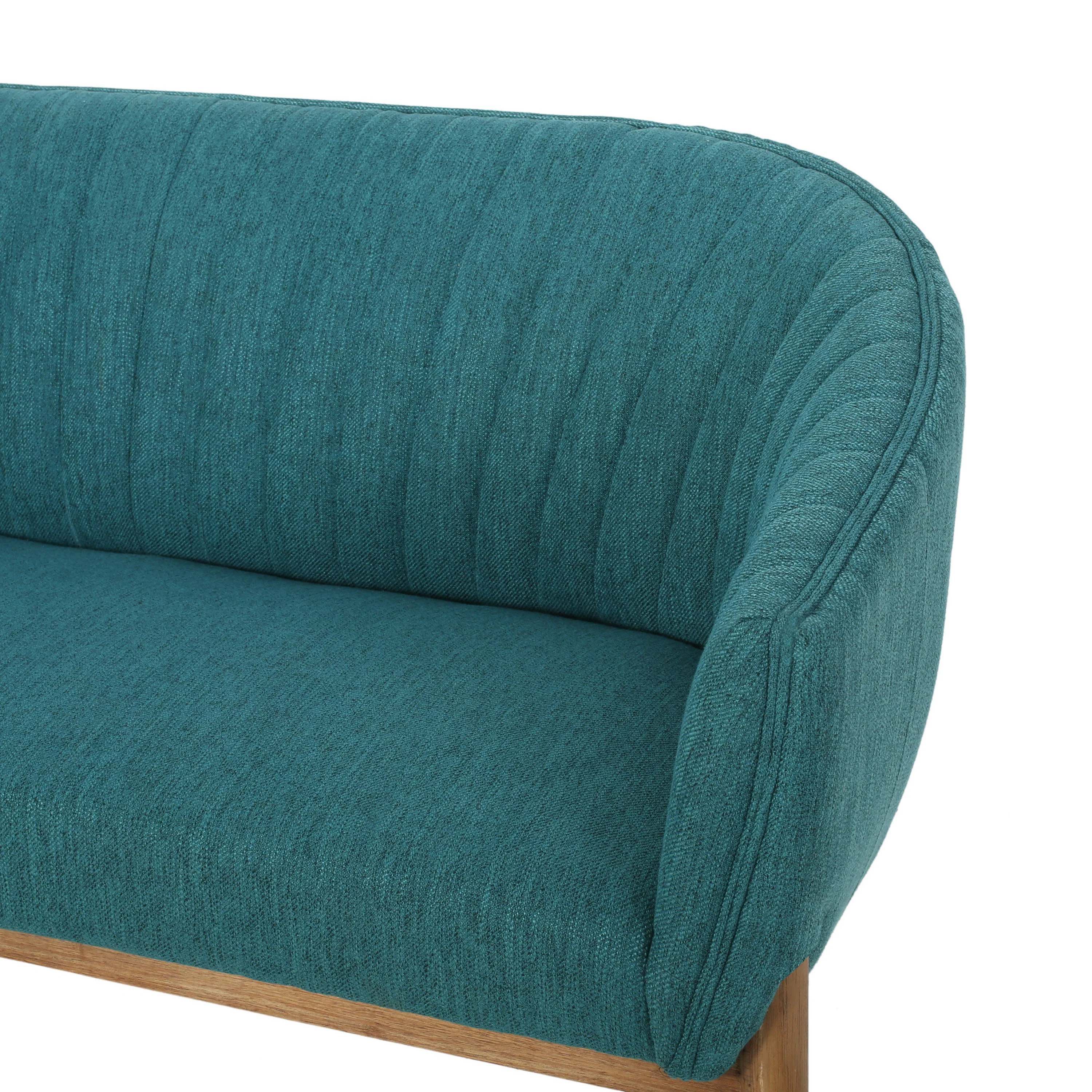 Deborah Mid-Century Fabric Settee - furnishings