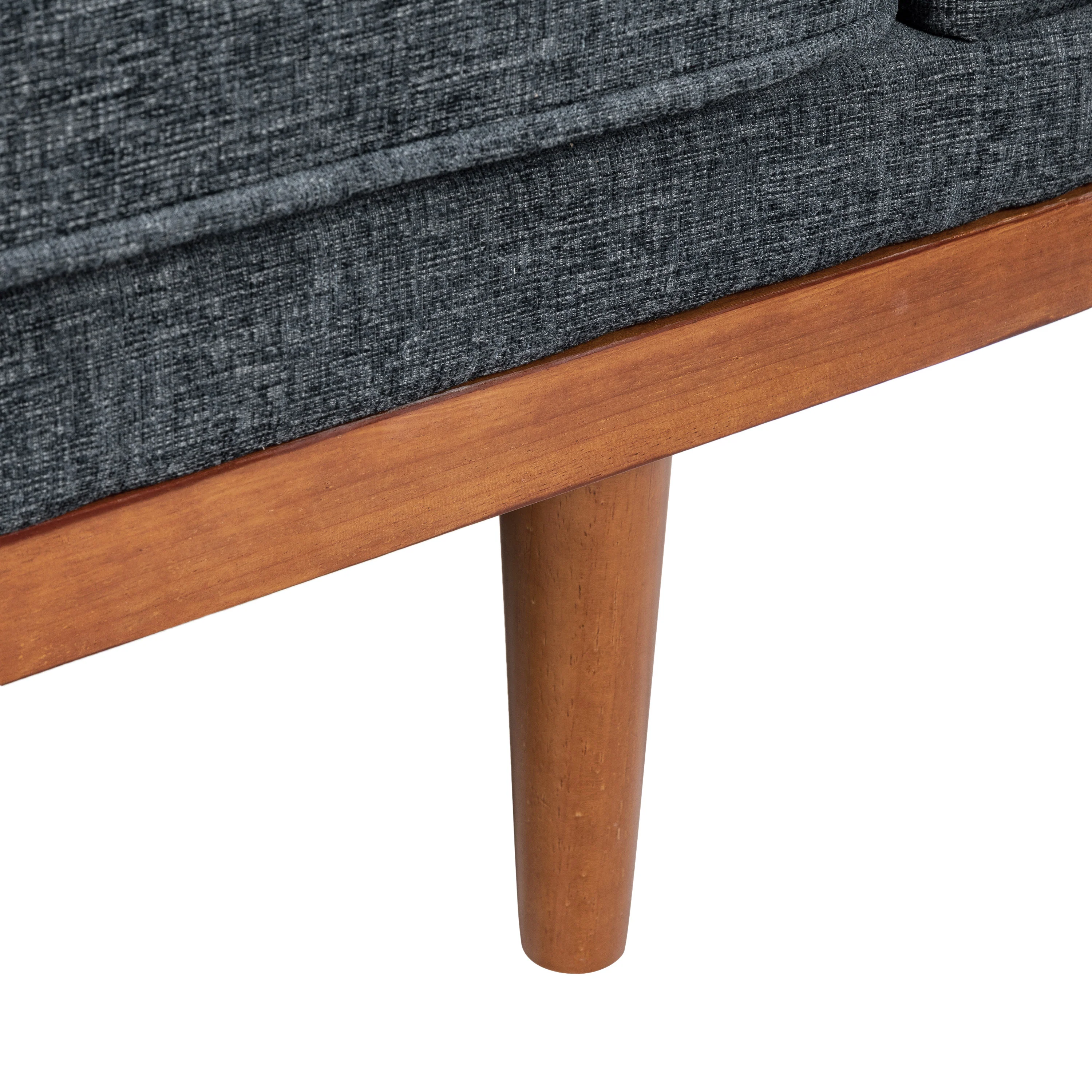 Cayuga Mid Century Modern Fabric Tufted Loveseat with Accent Pillows - furnishings