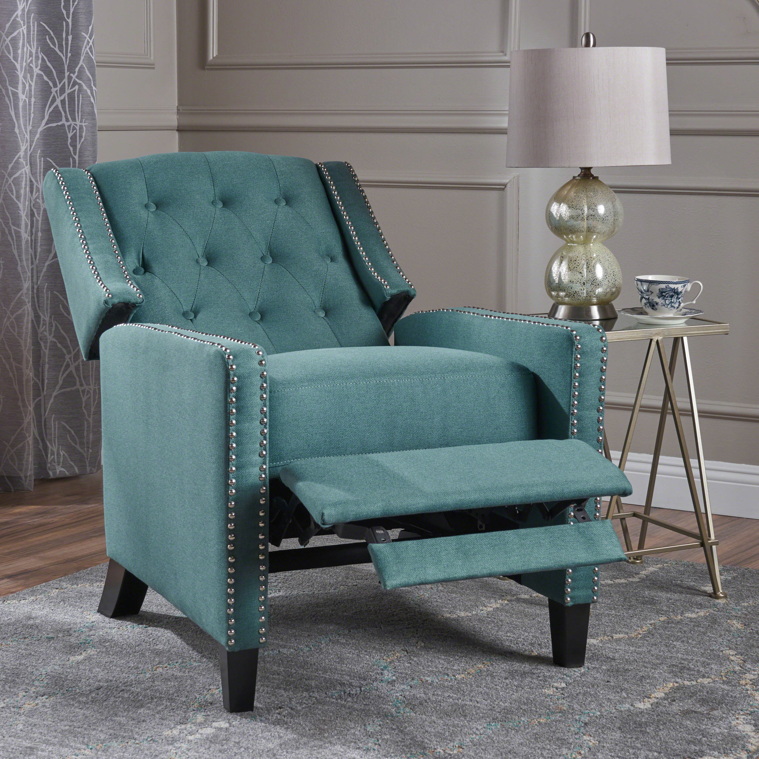 Izaak Tufted Back Fabric Recliner Chair - furnishings