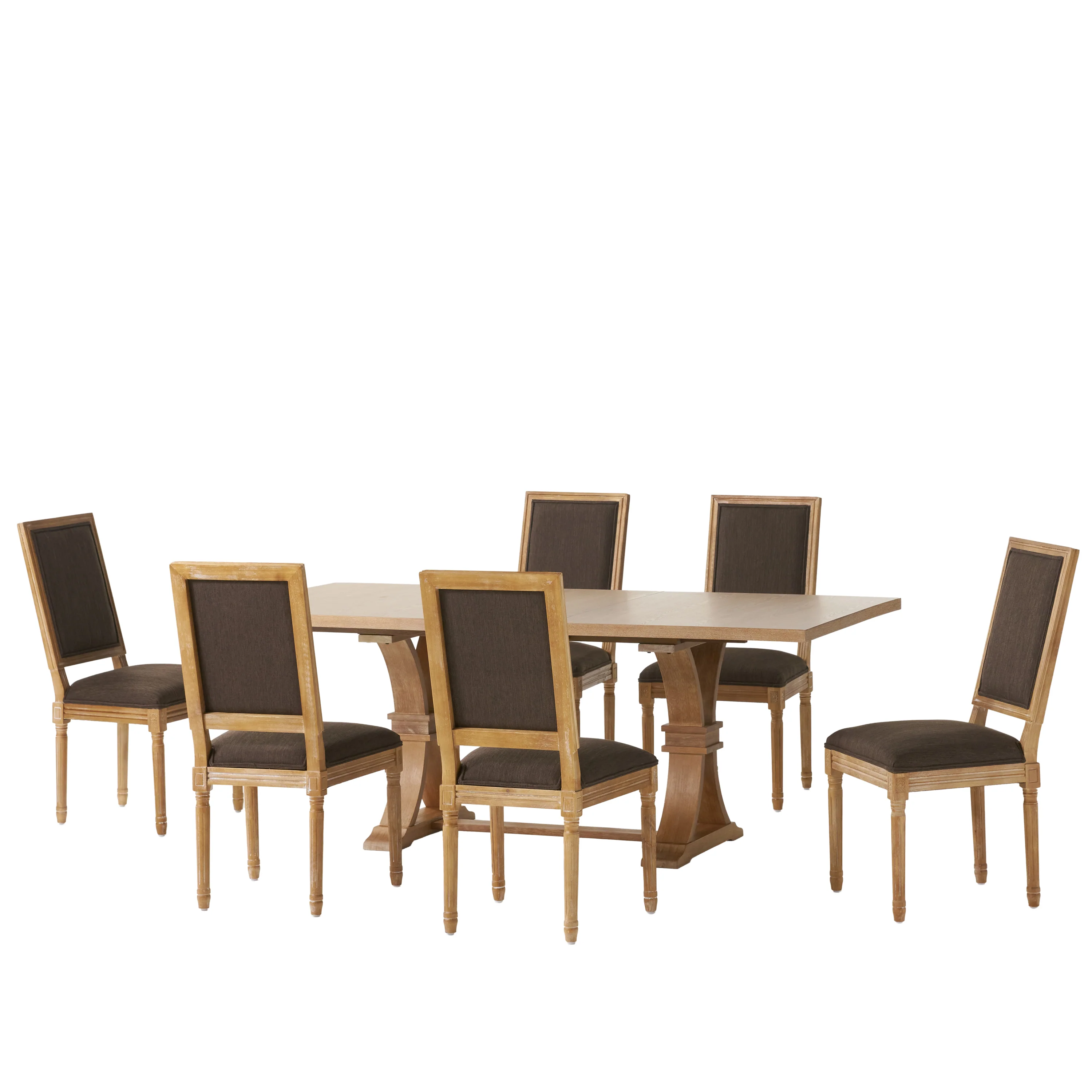 Beckstrom French Country Wood 7-Piece Expandable Dining Set - furnishings