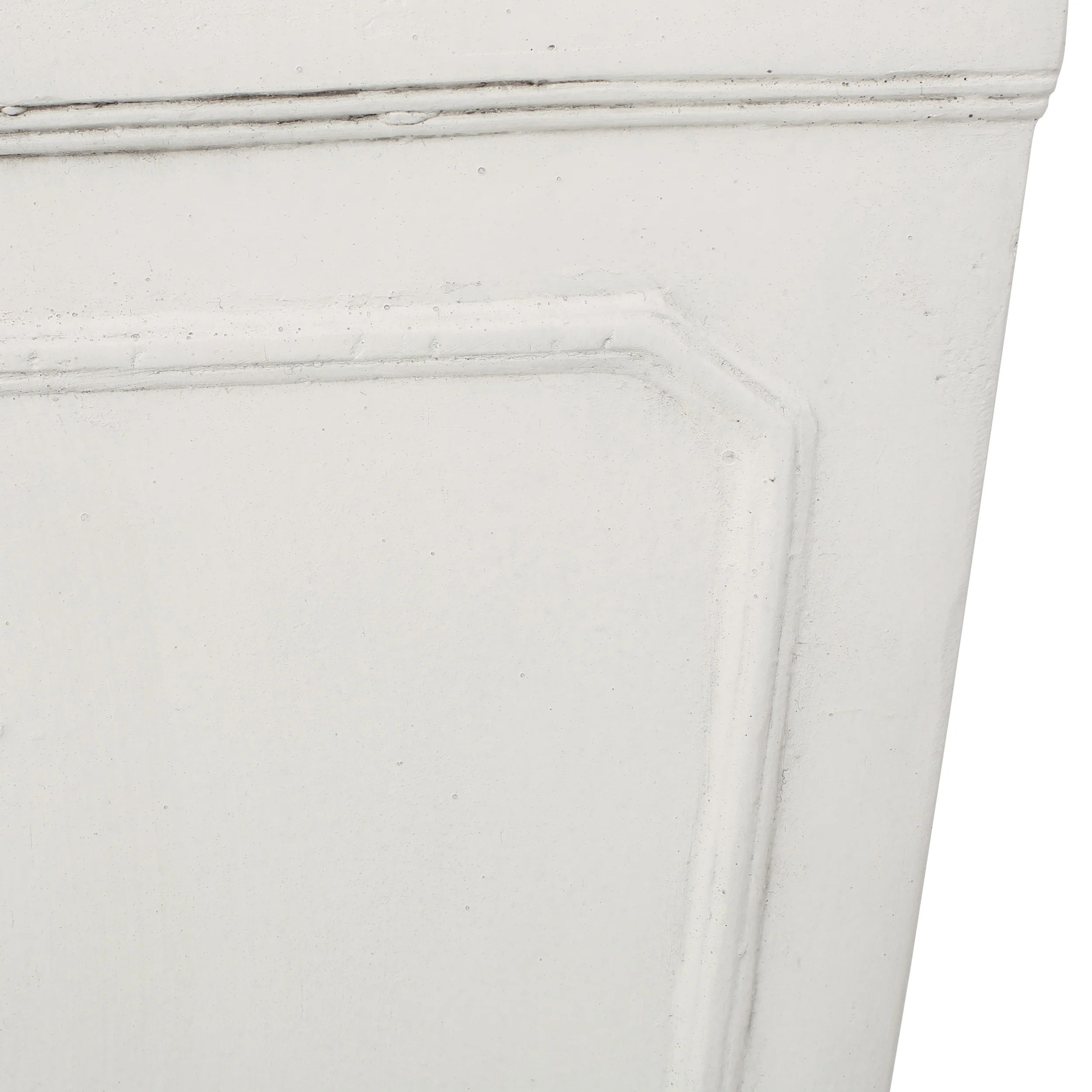 Greg Outdoor Small and Large Cast Stone Tapered Planter Set, Antique White - furnishings