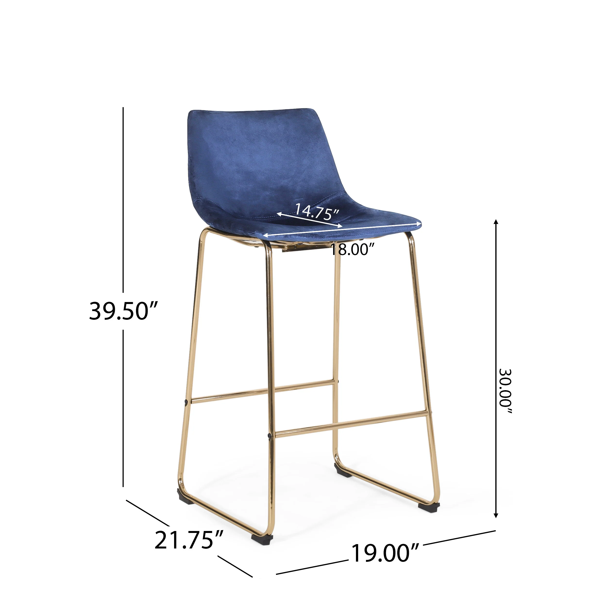 Malone Contemporary Upholstered 30 Inch Barstool, Set of 2 - furnishings