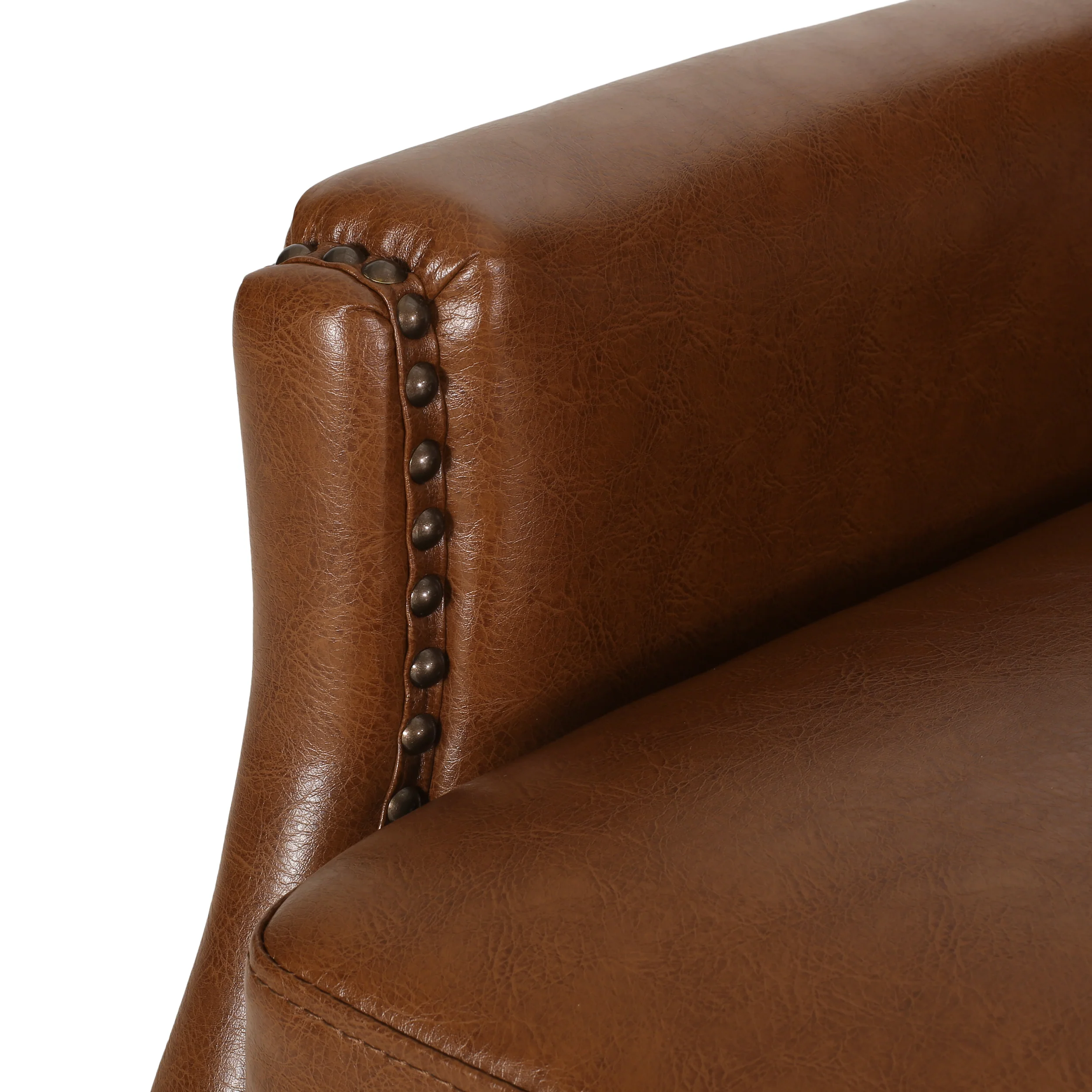 Breu Contemporary Upholstered Pushback Recliner with Nailhead Trim - furnishings