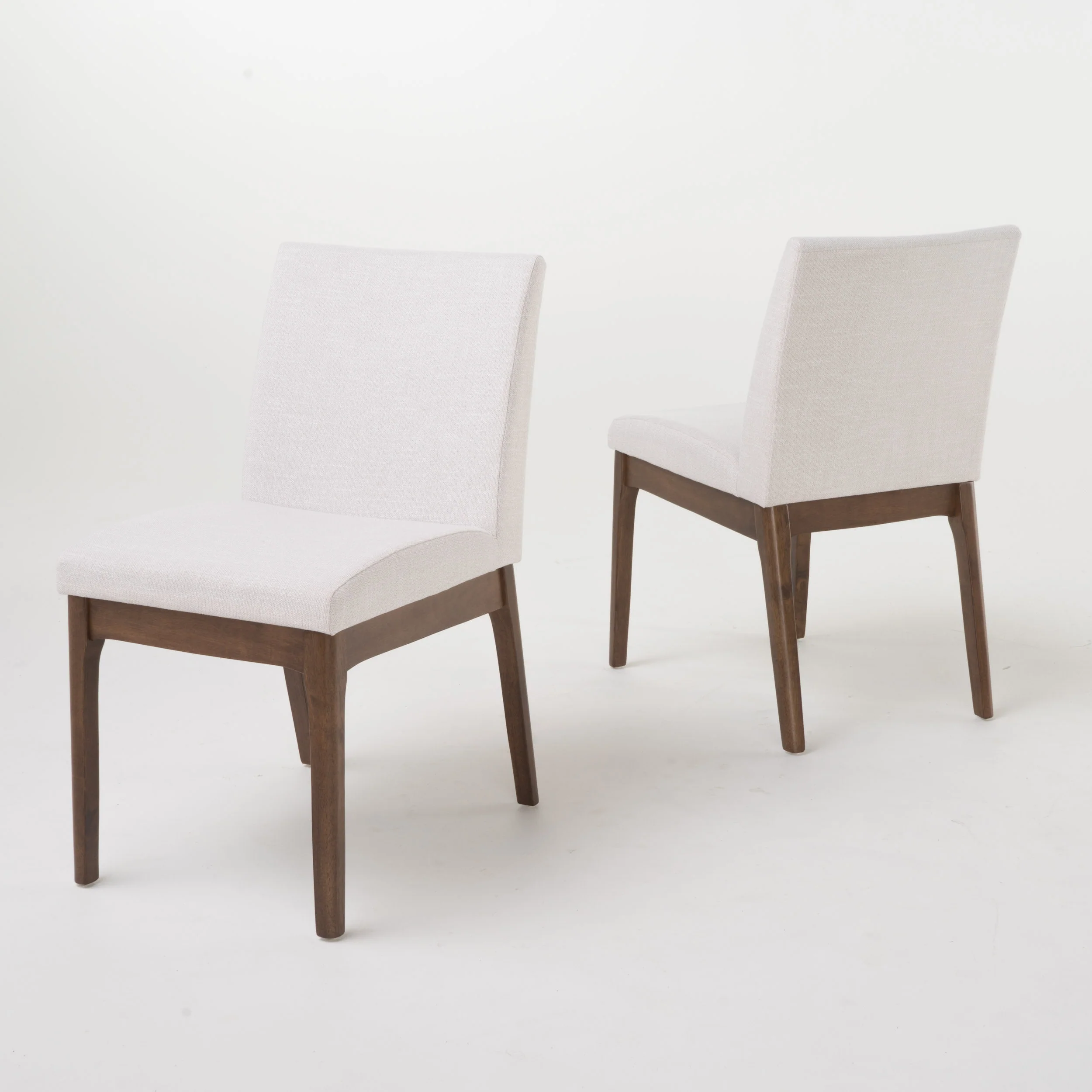 Leona Fabric & Wood Finish Dining Chair (Set of 2) - furnishings