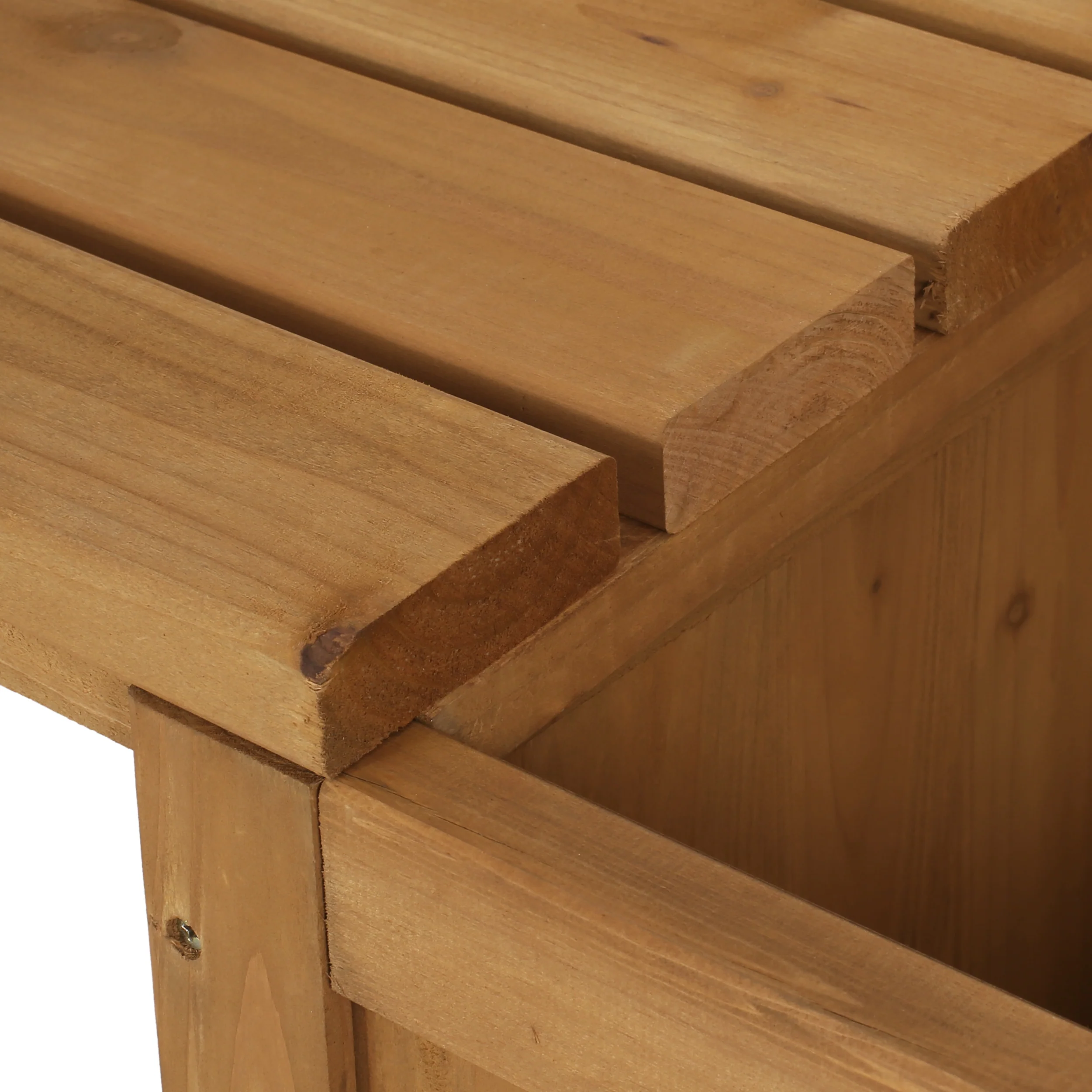 Skyline Outdoor Pine Wood Planter Bench - furnishings