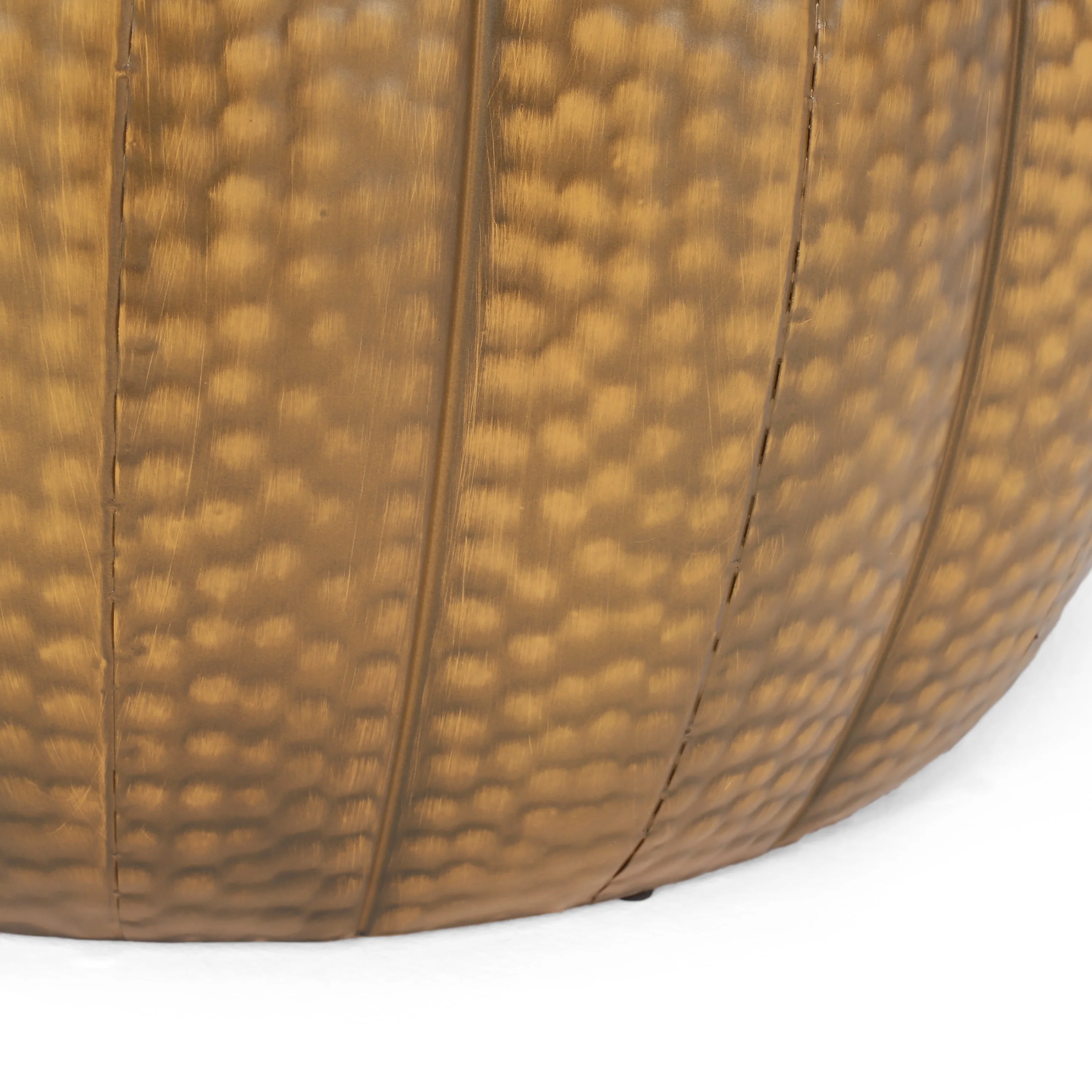 Perrotto Modern Iron Sunburst Pumpkin Coffee Table - furnishings