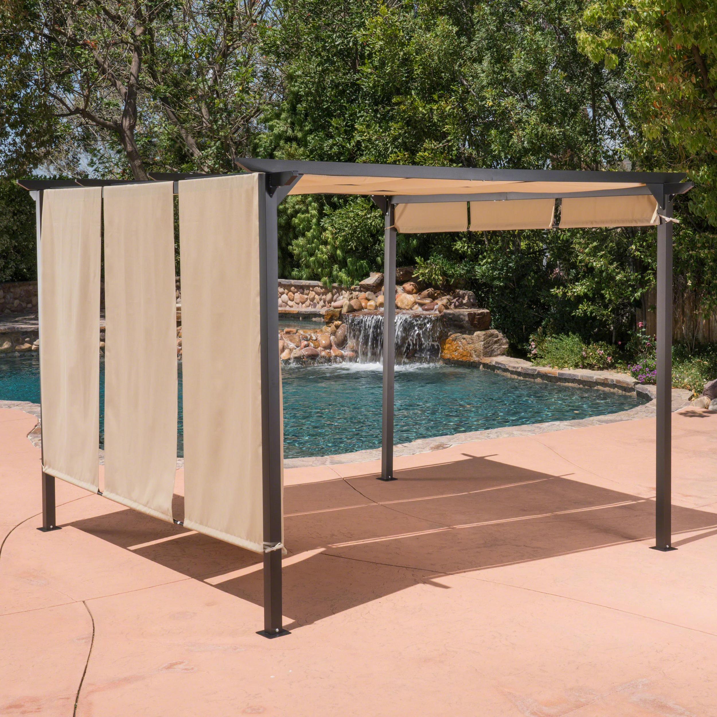 Dione Outdoor Modern 10 x 10 Foot Canopy - furnishings