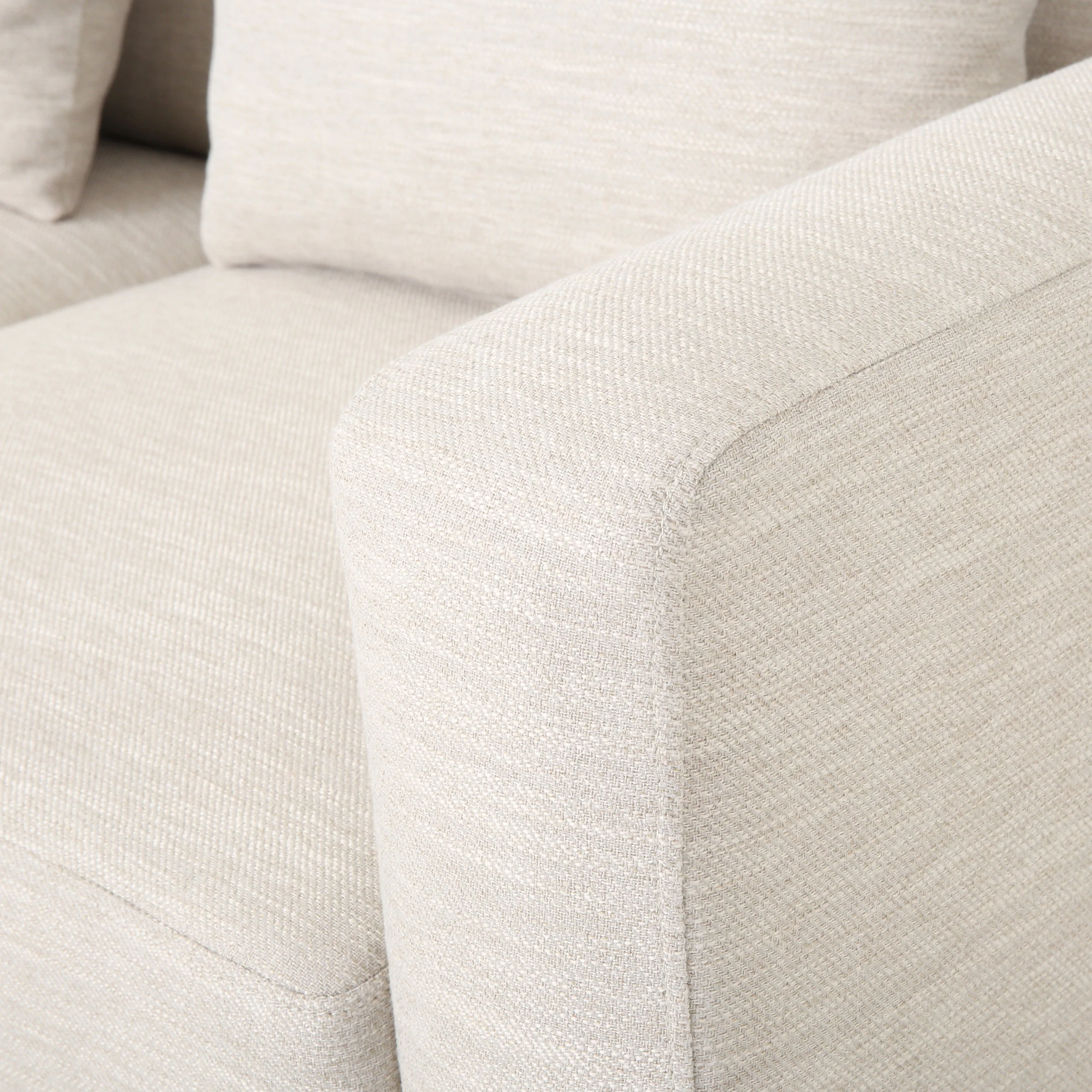 Noxon Contemporary Fabric 3 Seater Sofa with Accent Pillows - furnishings
