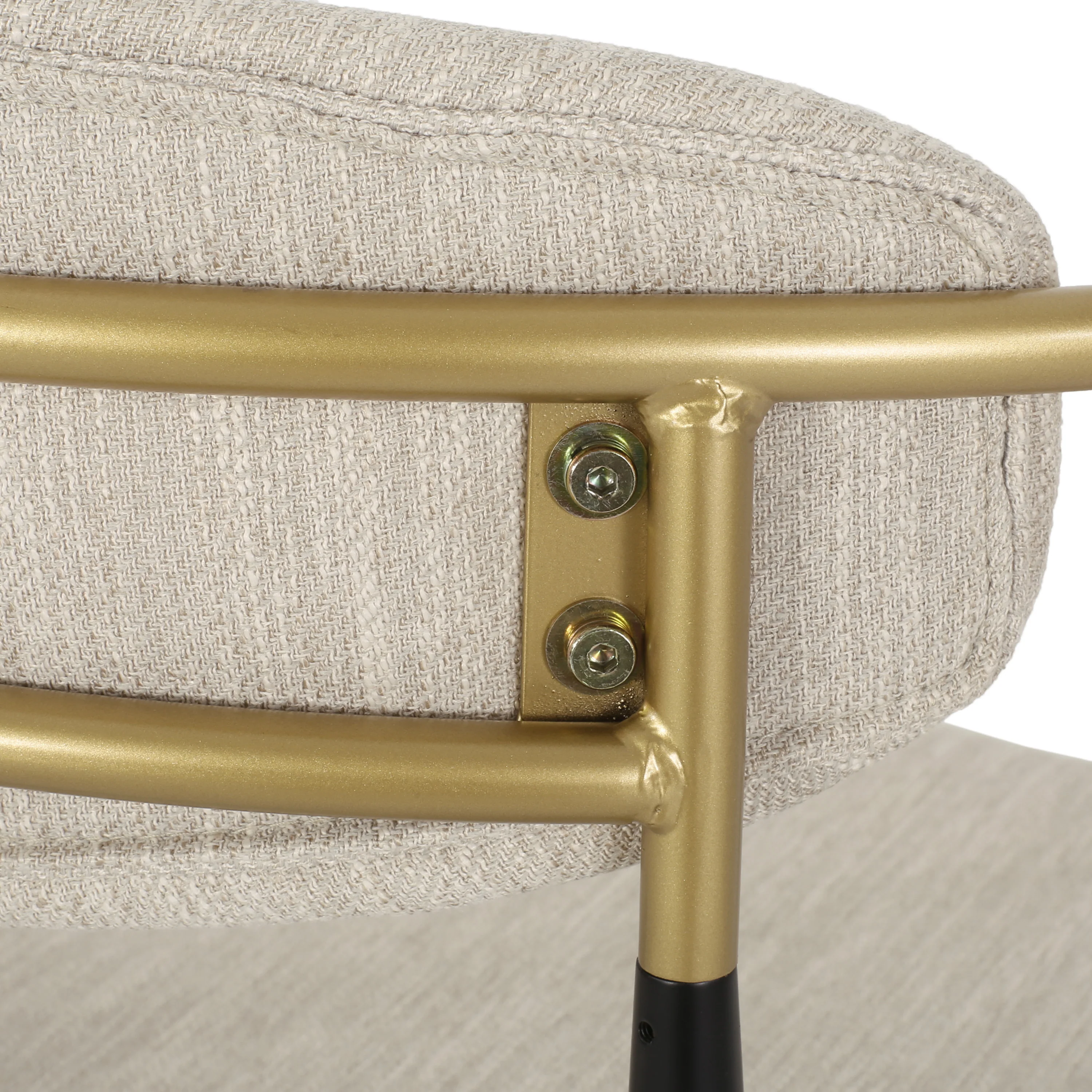 Camas Modern Fabric Upholstered Iron 30 Inch Barstools Set of 2 - furnishings