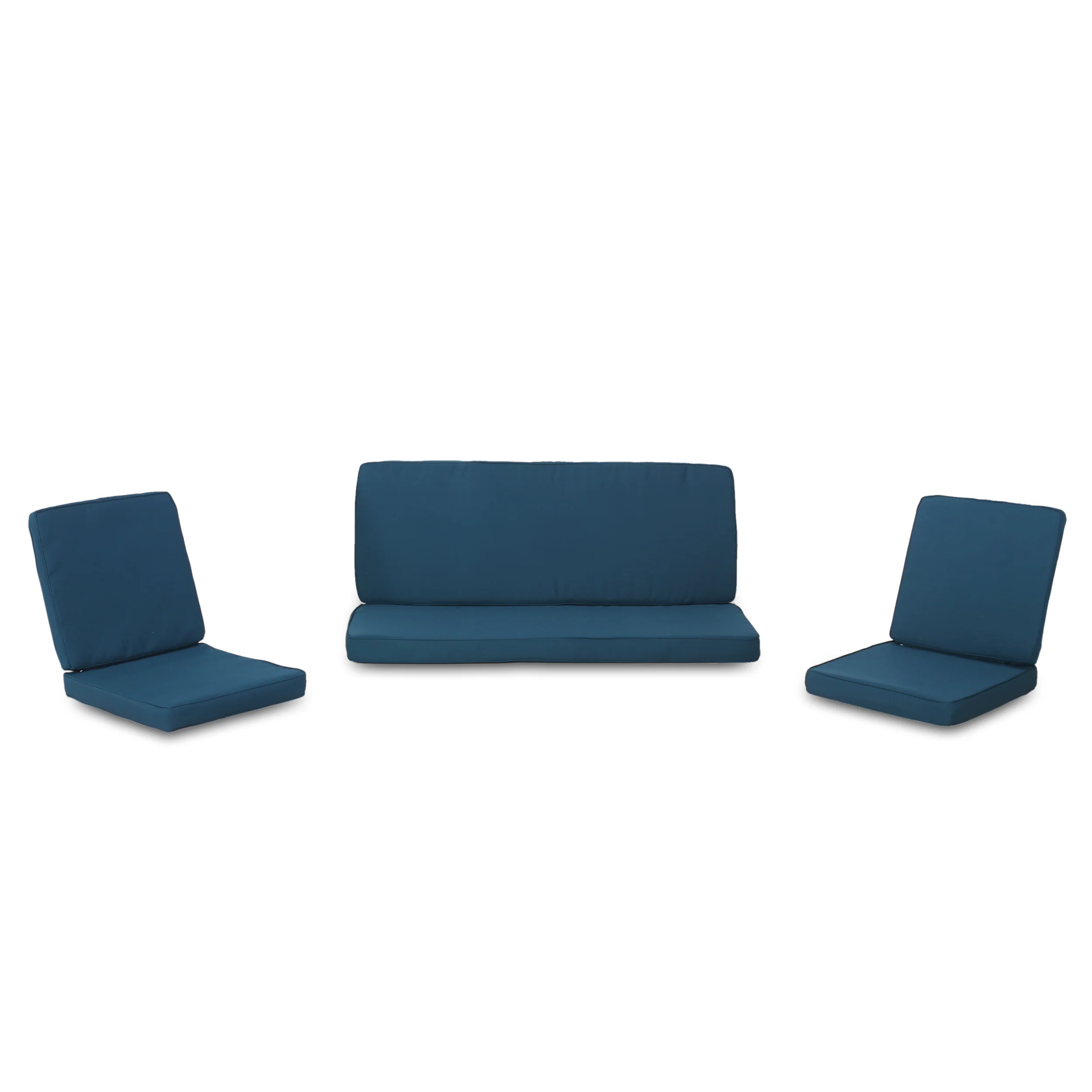Eydan Outdoor Water Resistant Fabric Loveseat and Club Chair Cushions - furnishings