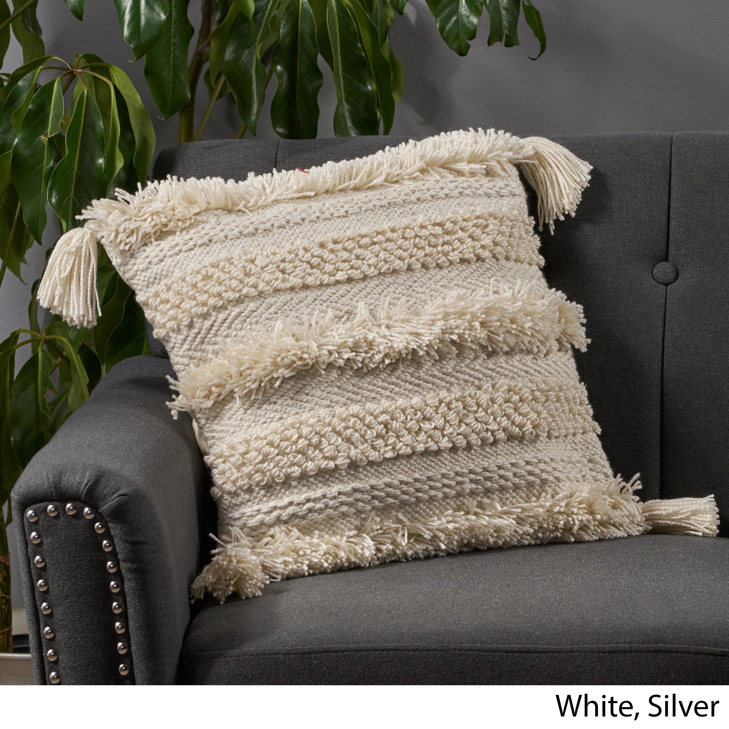 Linda Boho Yarn and Cotton Pillow Cover - furnishings