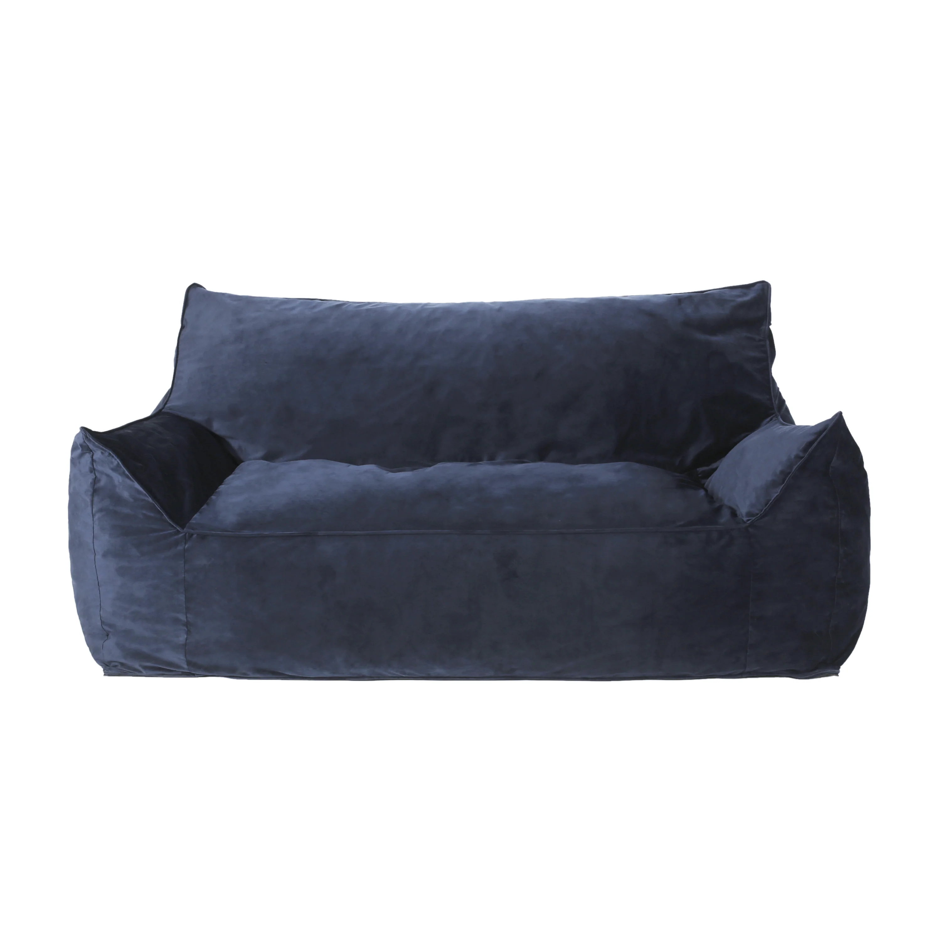 Calef Modern Velveteen 2 Seater Oversized Bean Bag Chair with Armrests - furnishings