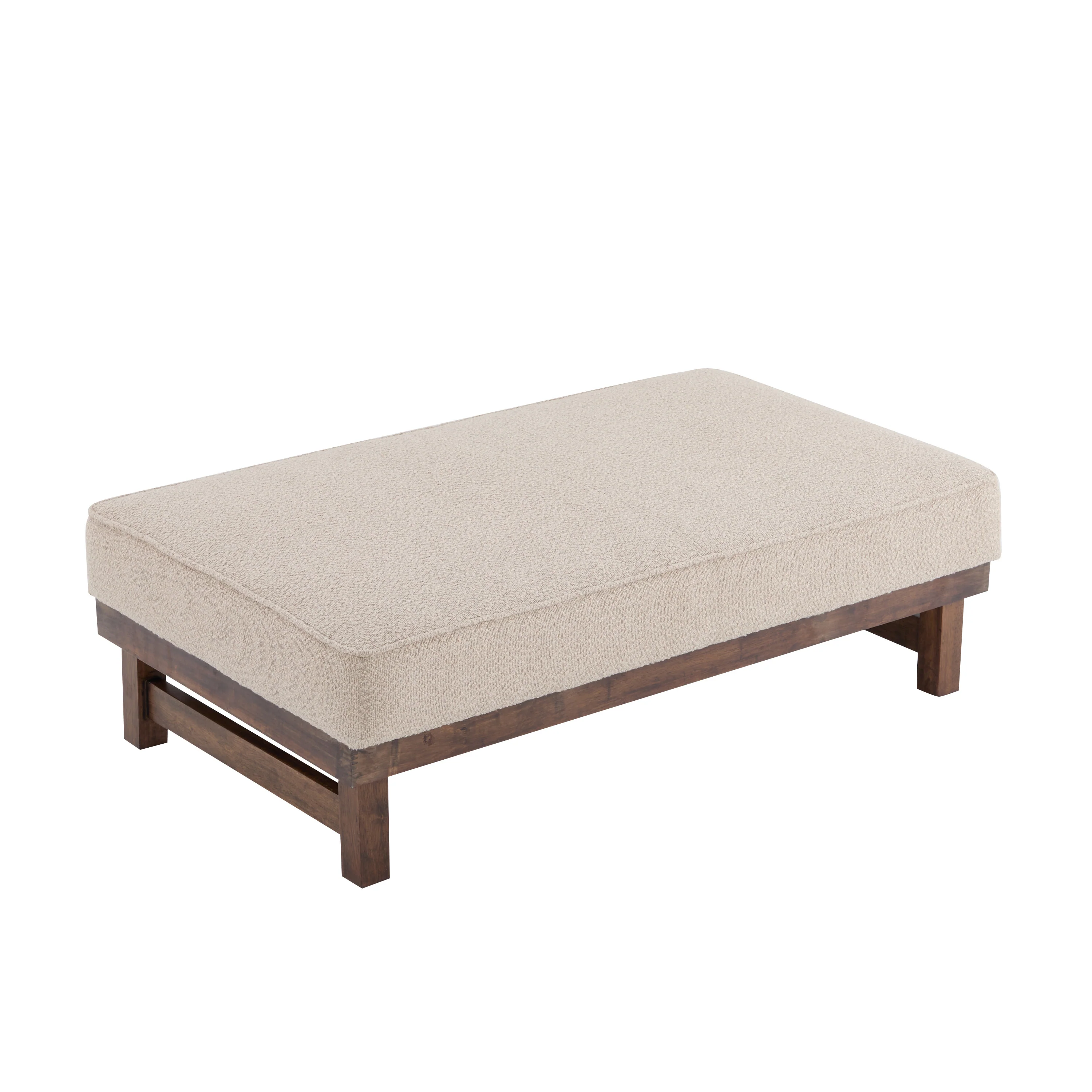 Temzyl temzyl Modern PU Cocktail Ottoman with Wood Frame - furnishings