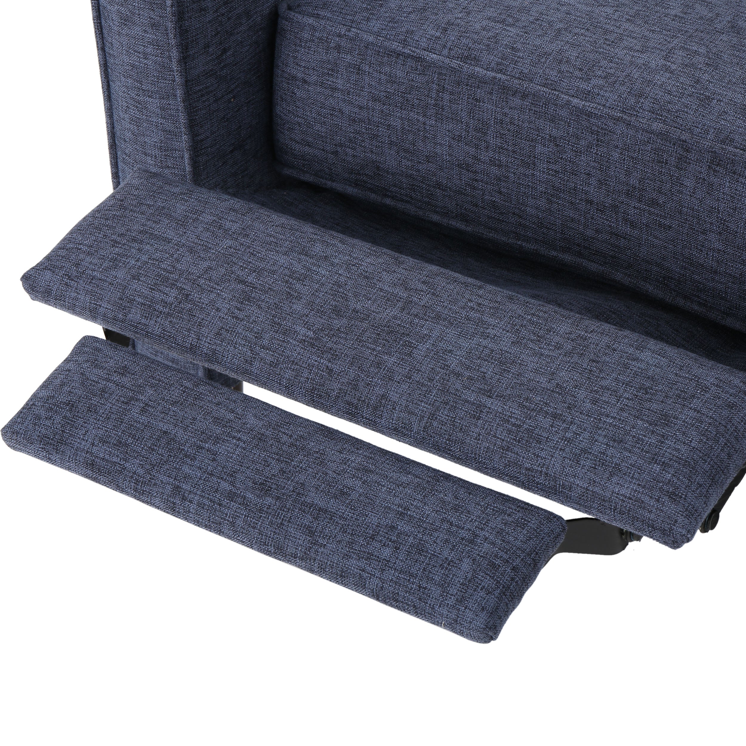 Macedonia Mid Century Modern Tufted Back Fabric Recliner - furnishings