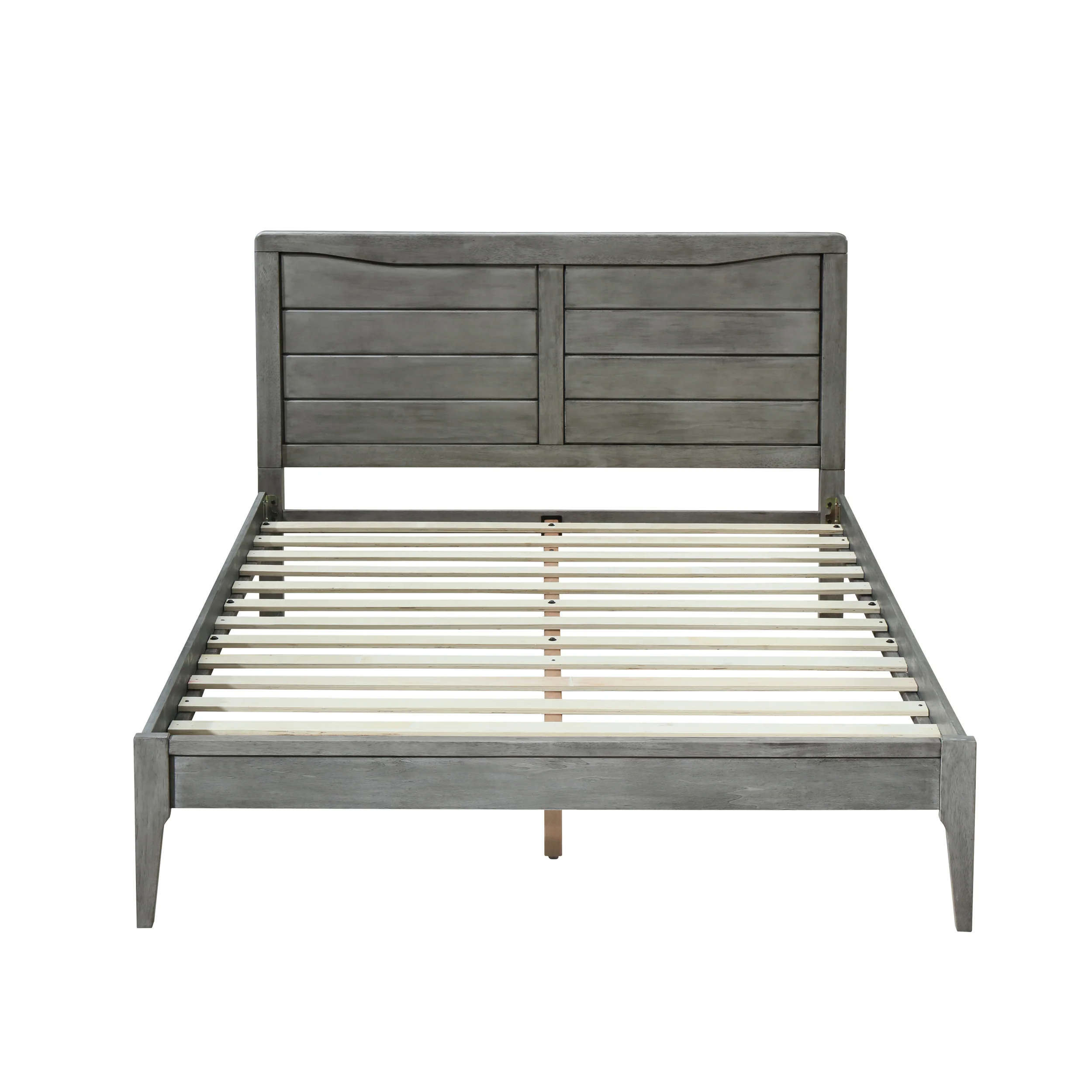 Stacey Rustic Wooden Queen Platform Bed - furnishings