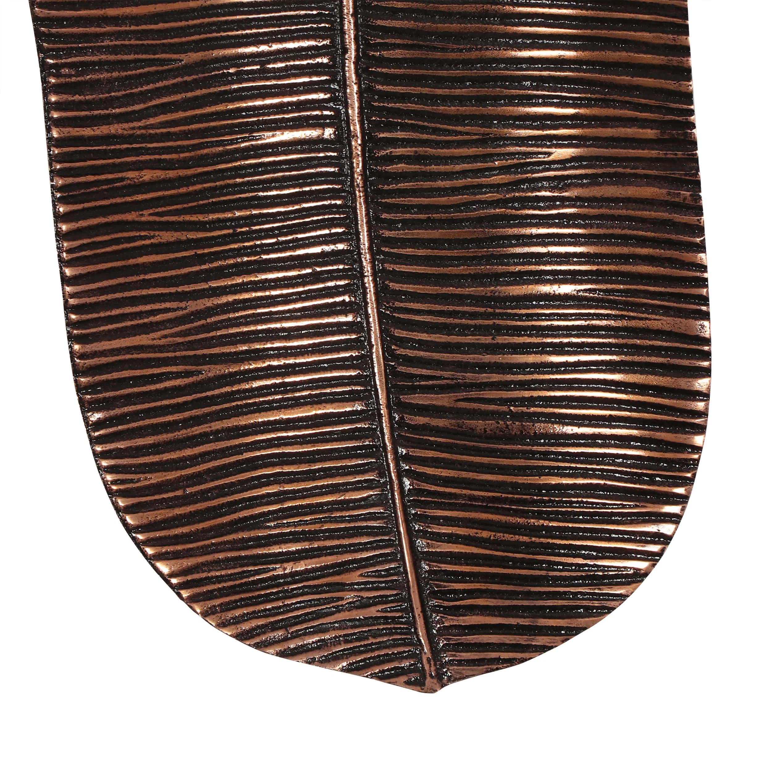 Cordele Handcrafted Aluminum Medium Leaf Wall Decor - furnishings