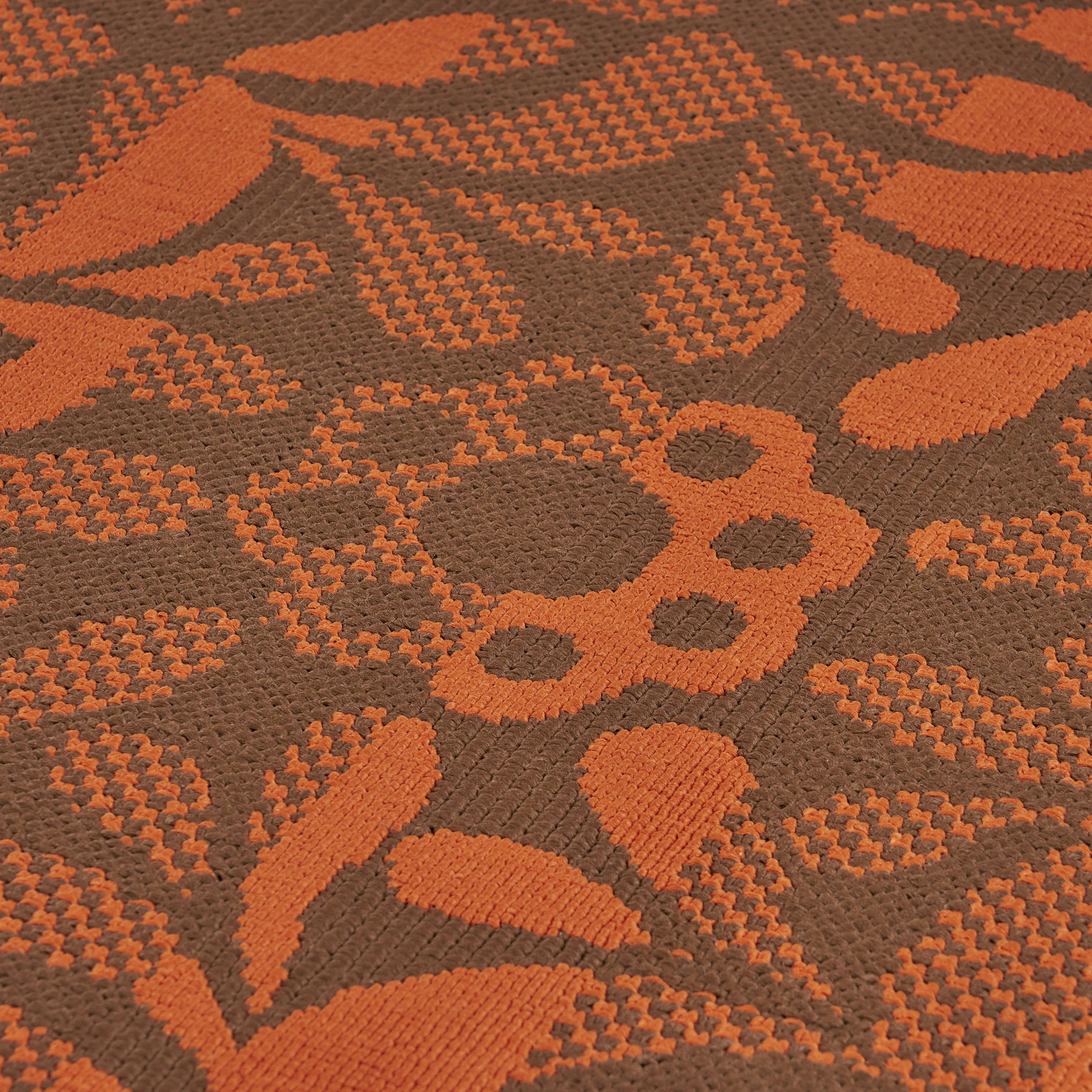 Sallie Outdoor Modern Brown Area Rug with Multi-Color Floral Print - furnishings