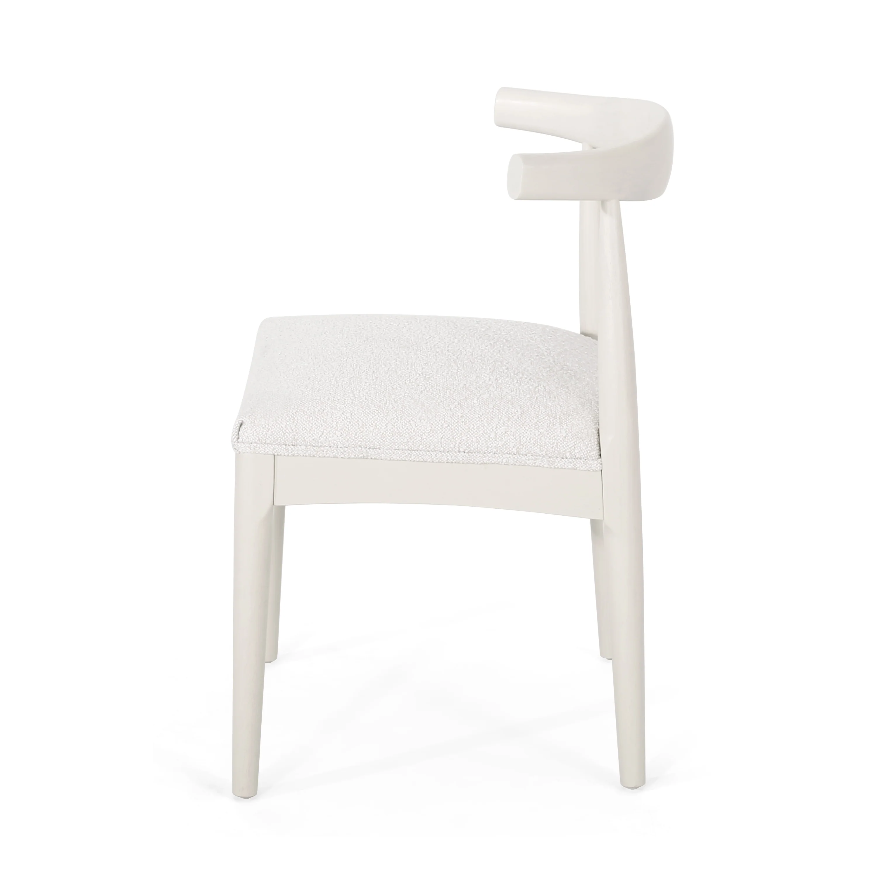 Covey Mid Century Modern Fabric Upholstered Wood Dining Chairs, Set of 2 - furnishings