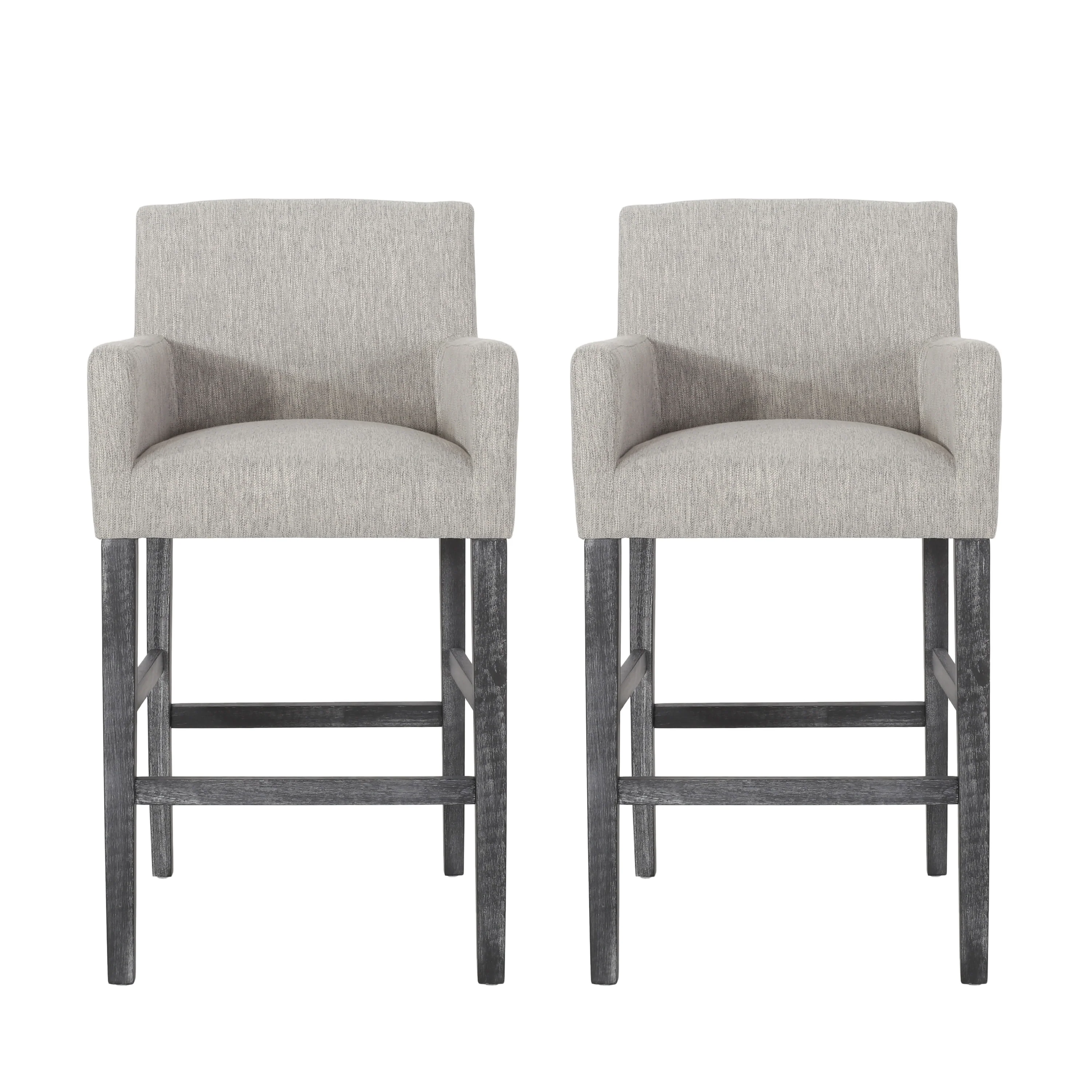 Chaparral Contemporary Fabric Upholstered Wood 30.5 inch Barstools (Set of 2) - furnishings