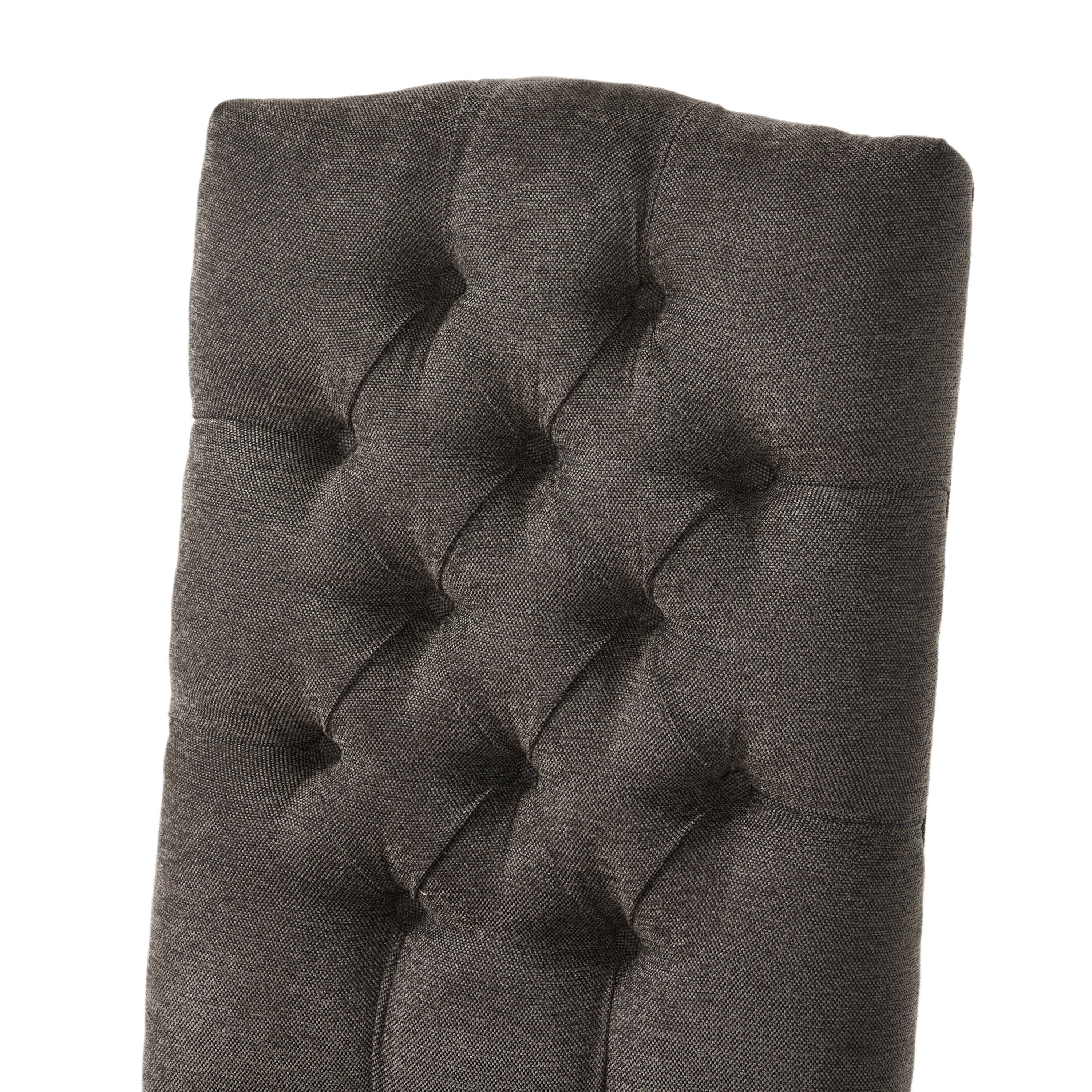 Clark Button Tufted Fabric Dining Chair with Tapered Legs, Set of 2 - furnishings