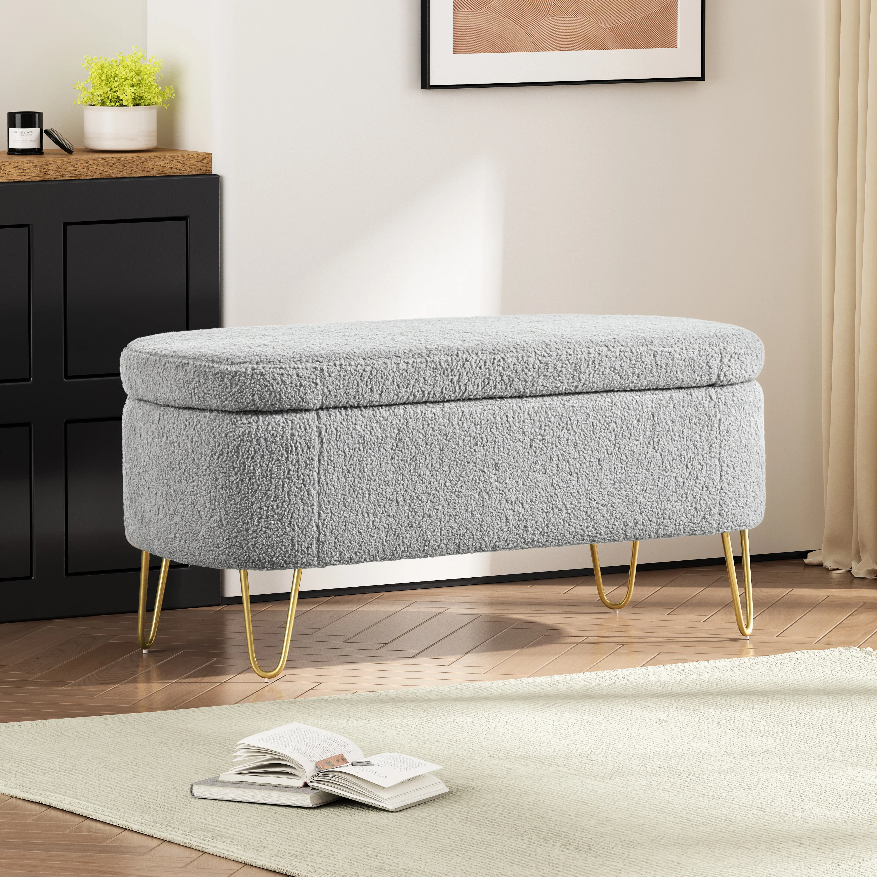Rabiot Modern Fabirc Ottoman Bench - furnishings