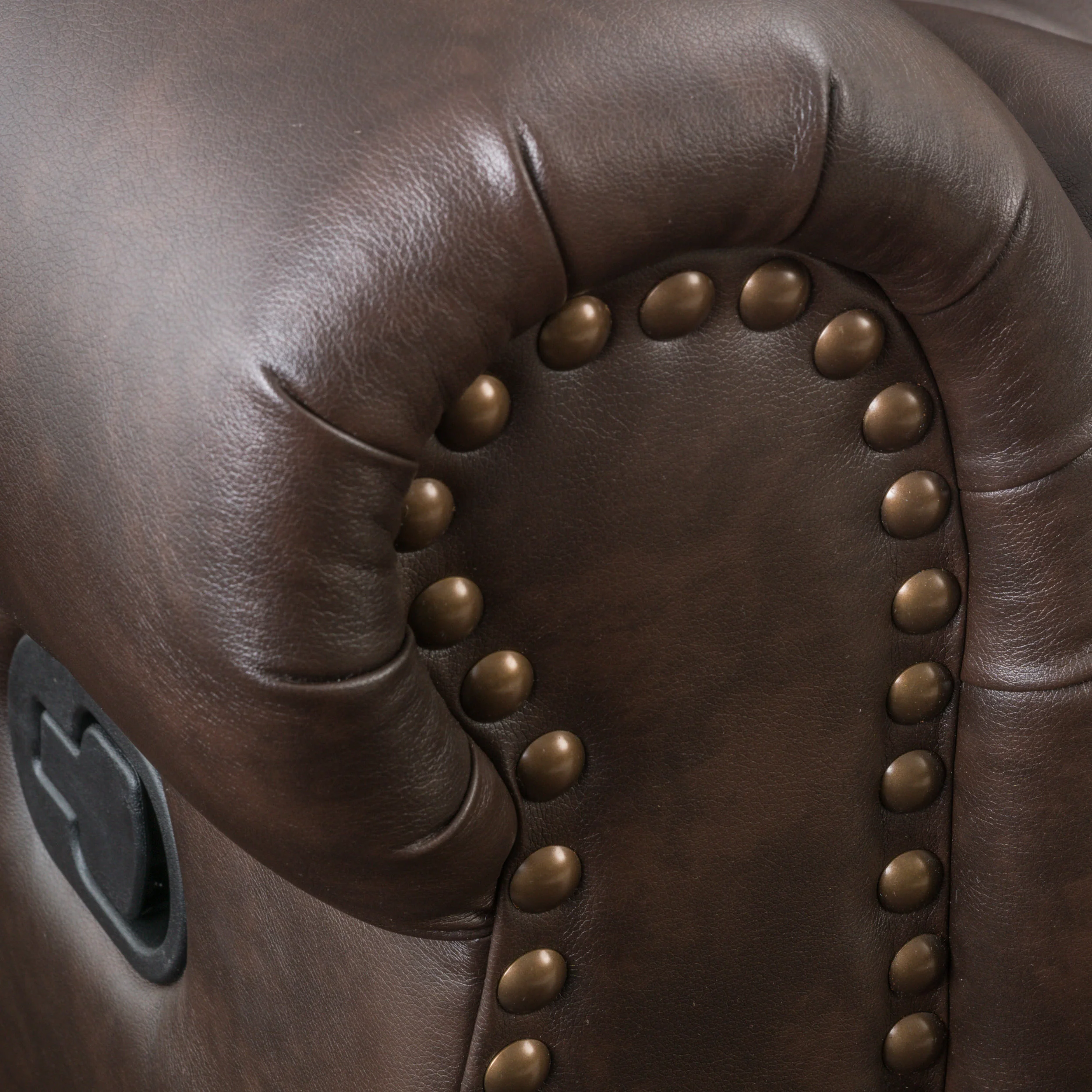 Harbor Contemporary Upholstered Faux Leather Gliding Recliner - furnishings