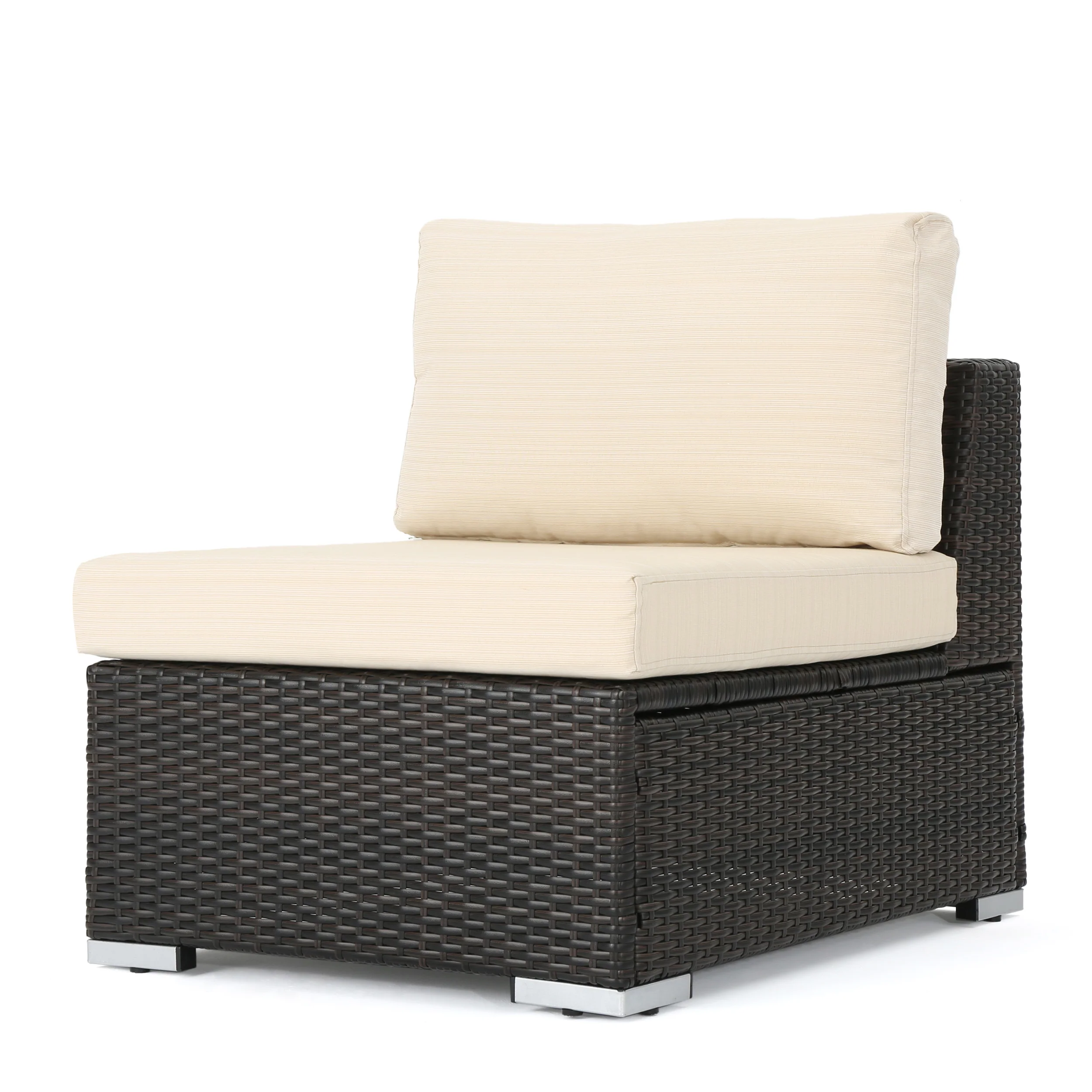 Valentina Outdoor 7 Seater Wicker and Aluminum Sofa Dining Set - furnishings