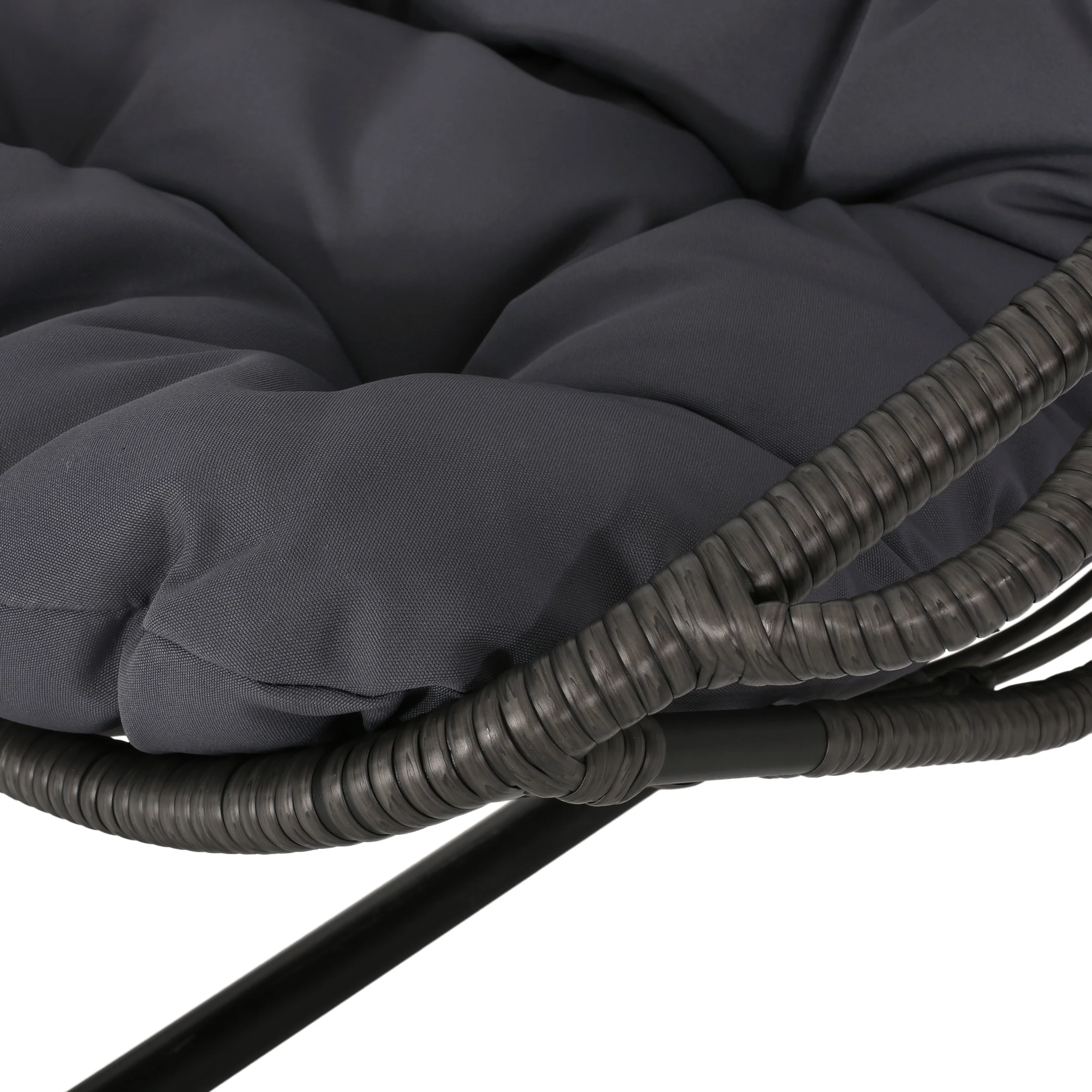 Perry Outdoor Wicker Hanging Nest Chair with Stand - furnishings