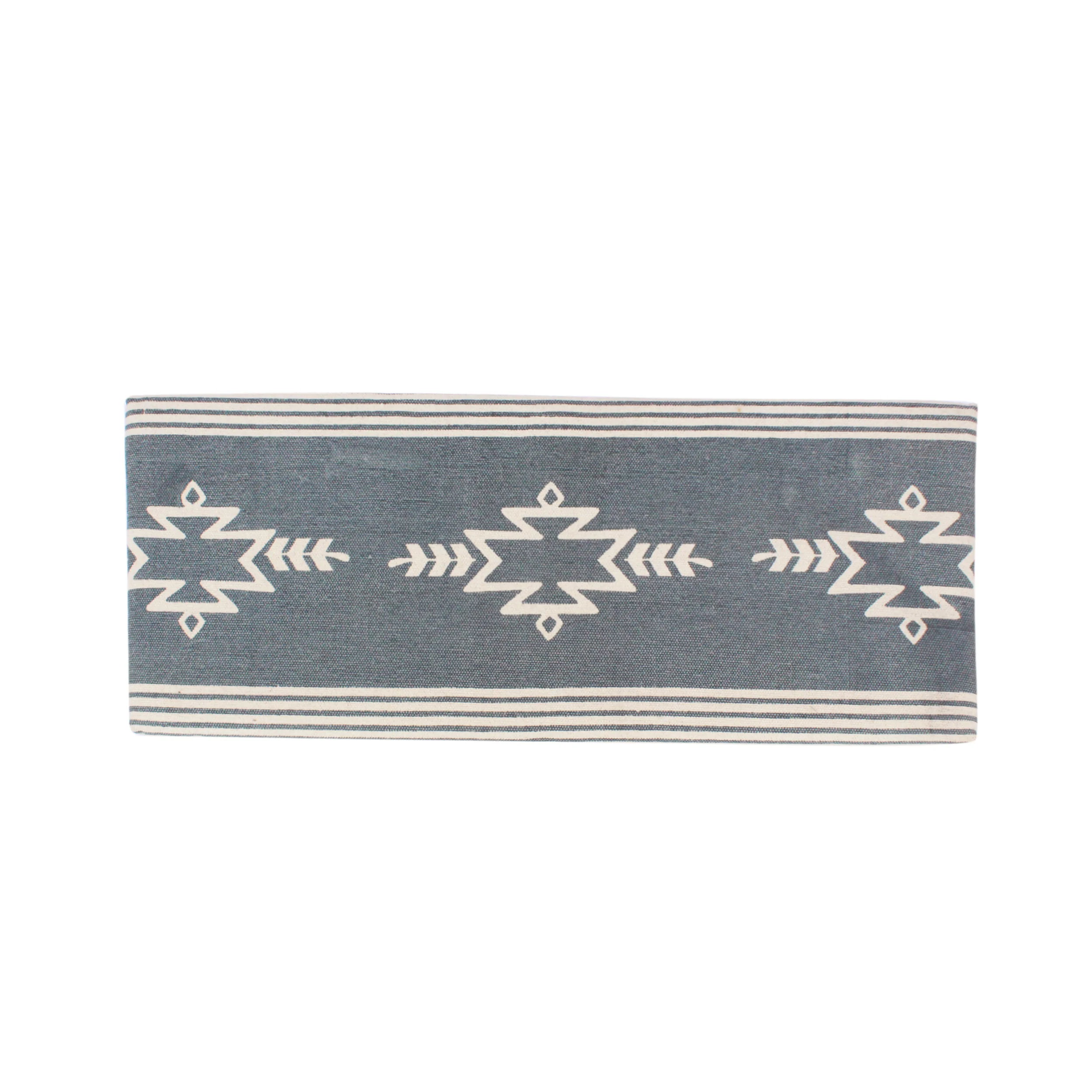 Carrera Handcrafted Boho Rectangular Fabric Bench - furnishings