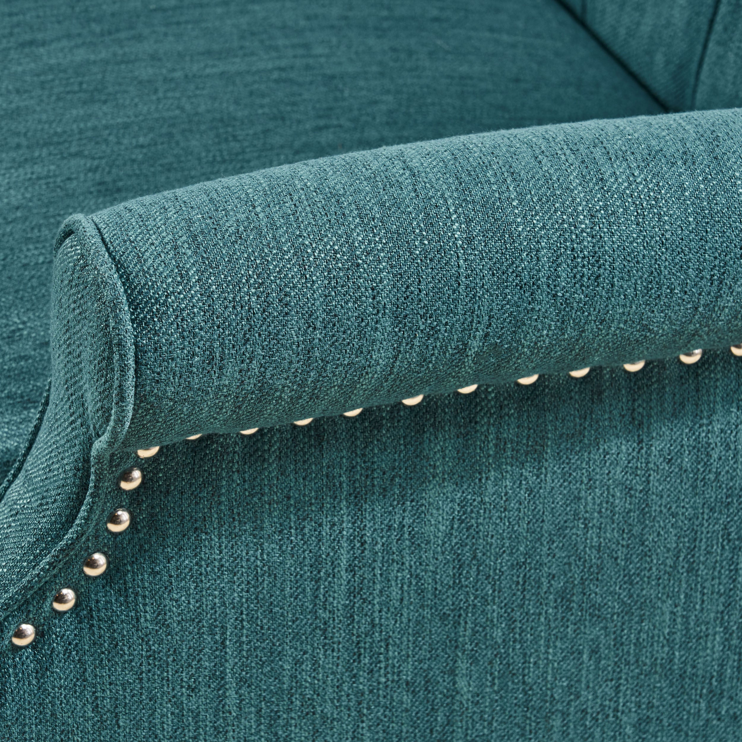 Salome Oversized Tufted Wingback Fabric Push Back Recliner - furnishings