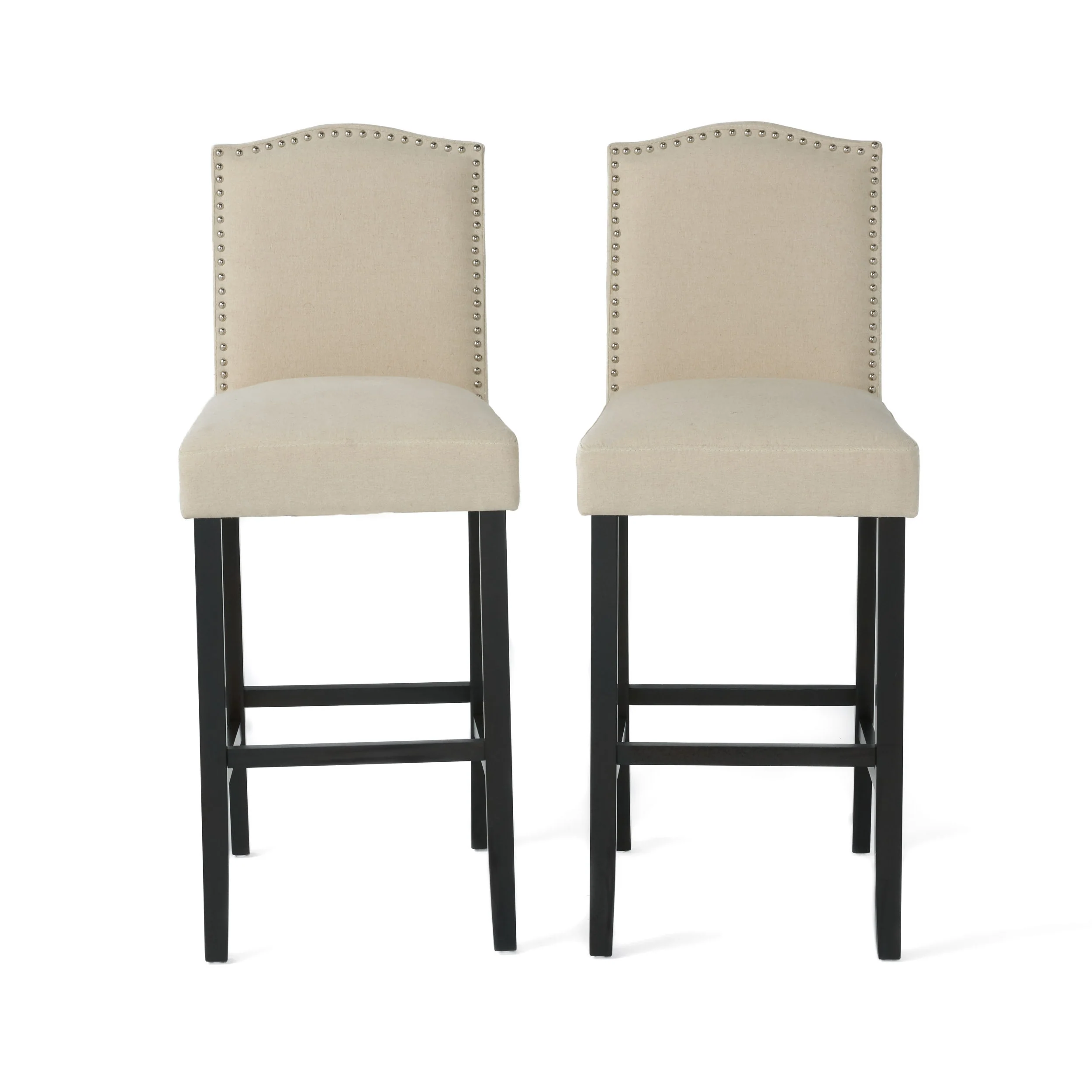 Auburn 30-Inch Ivory Fabric Backed Barstool (Set of 2) - furnishings