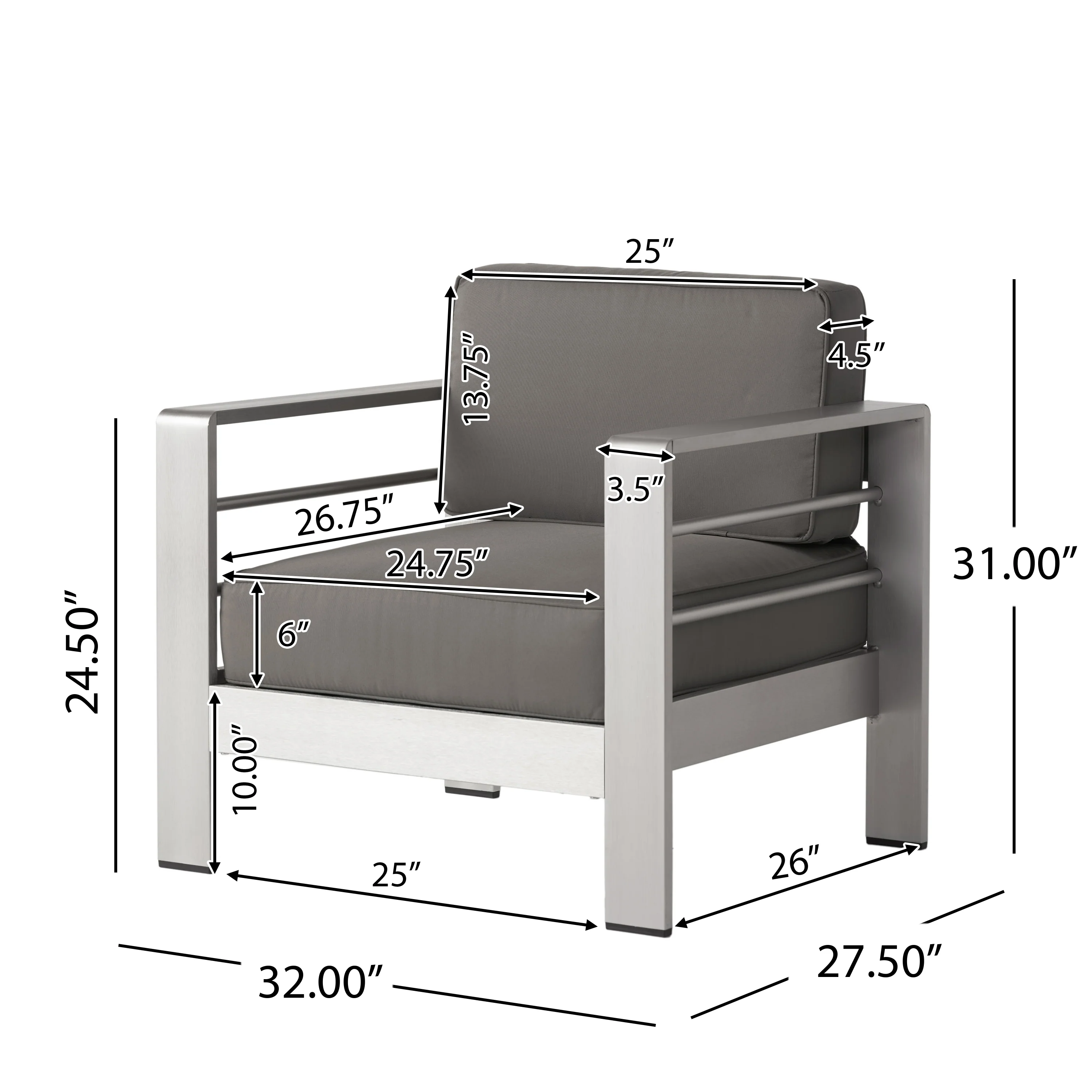 Cherie Outdoor 16 Piece Aluminum Estate Collection with Cushions and Fire Pit - furnishings