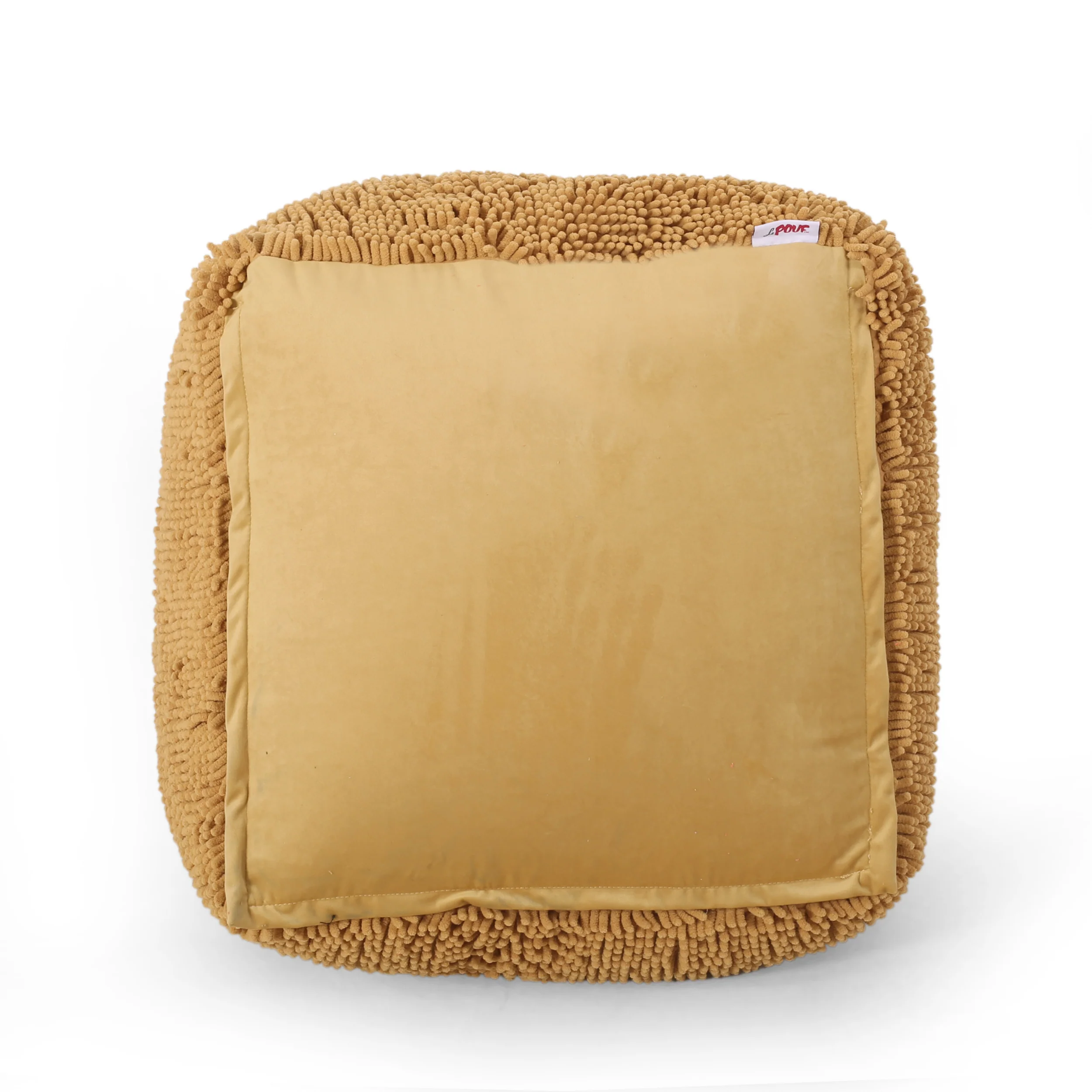 Statham Modern Microfiber Chenille Square Pouf - furnishings