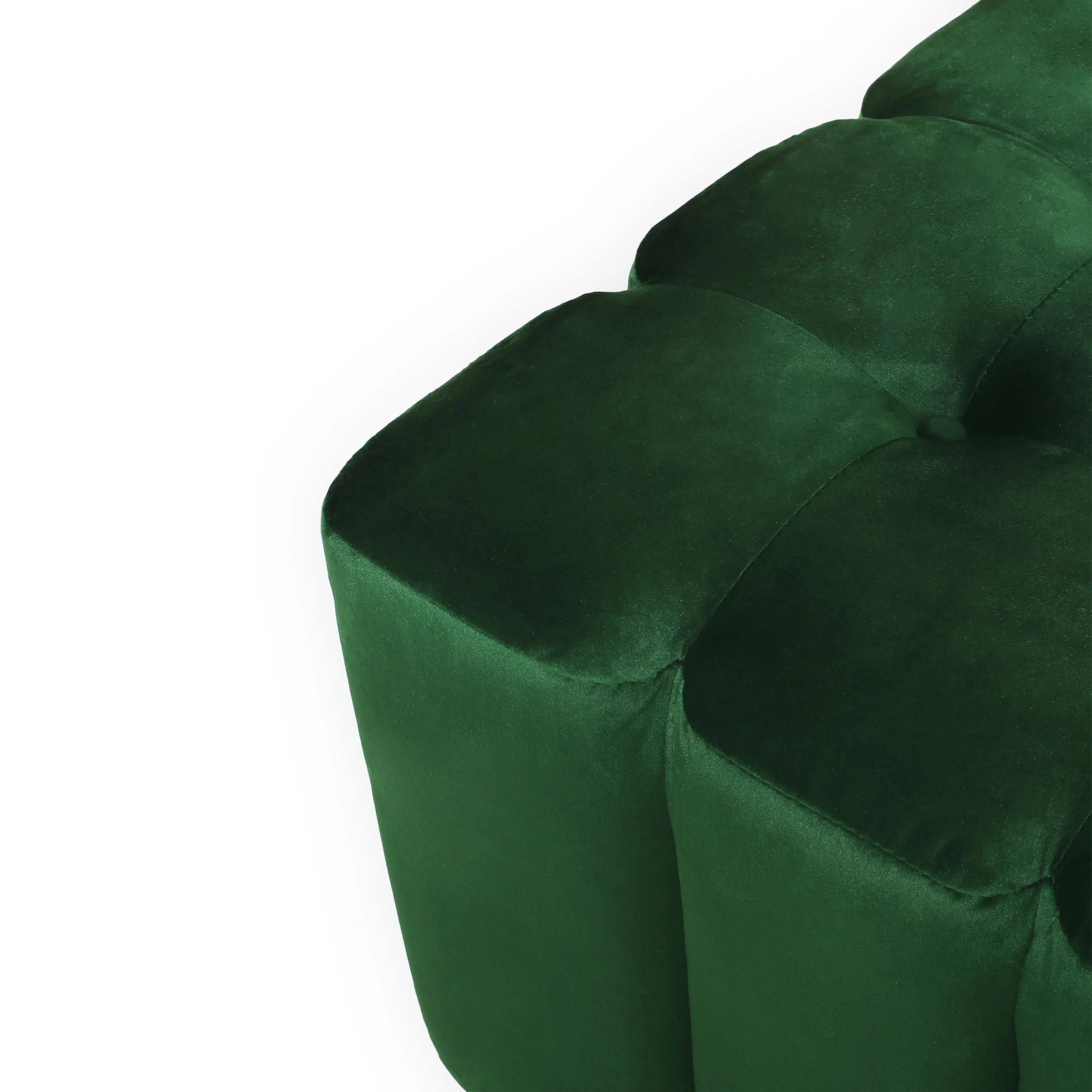 Fairfax Modern Glam Velvet Tufted Ottoman - furnishings
