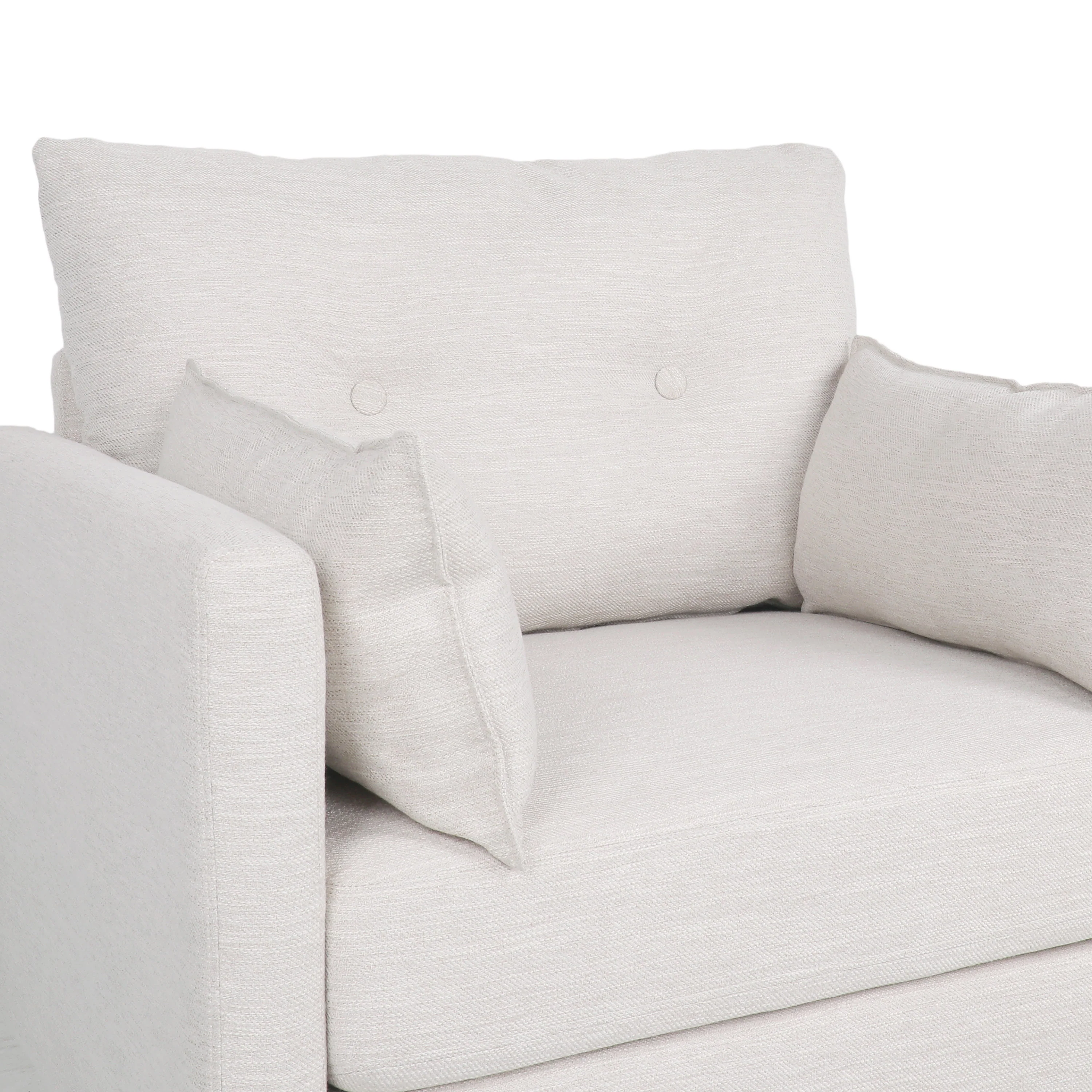 Ashuelot Mid Century Modern Fabric Tufted Club Chair with Accent Pillows - furnishings