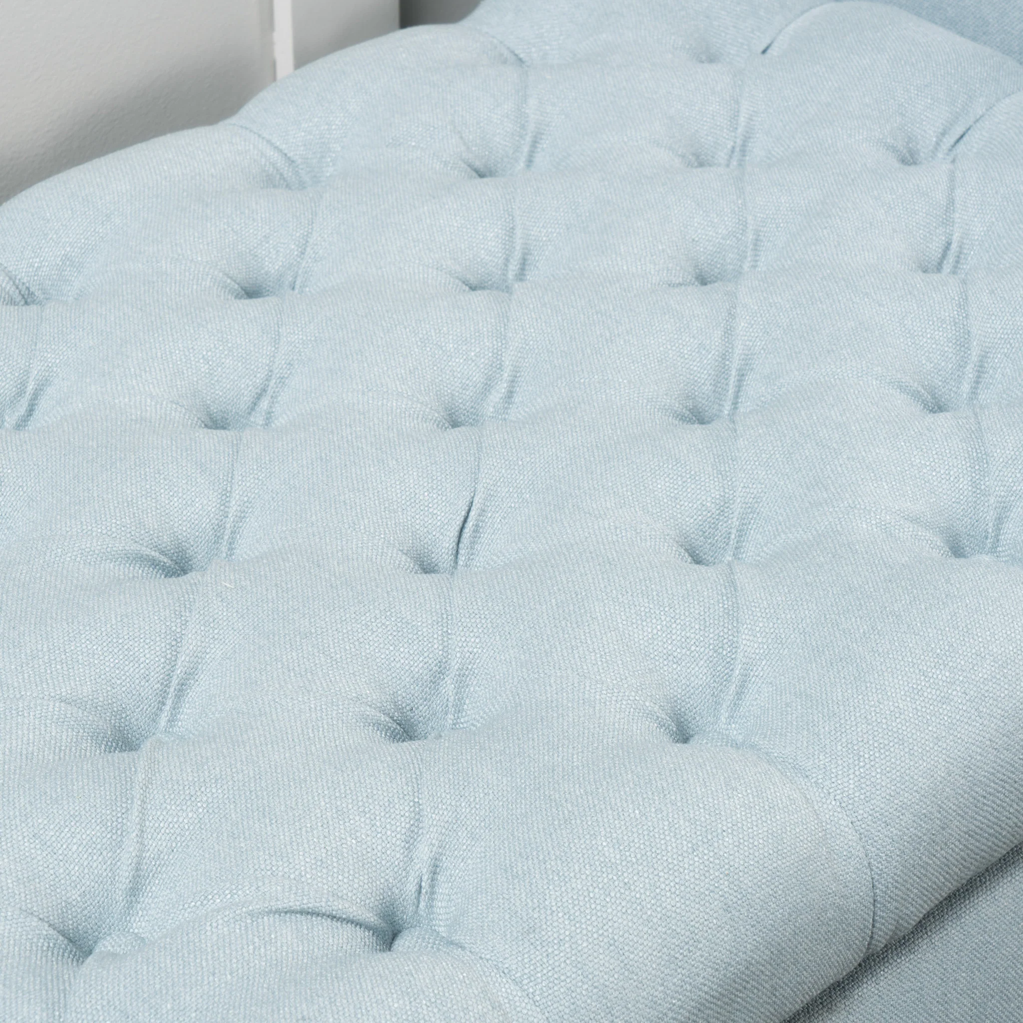 Charlemagne Rolled Arm Tufted Fabric Storage Ottoman Bench - furnishings