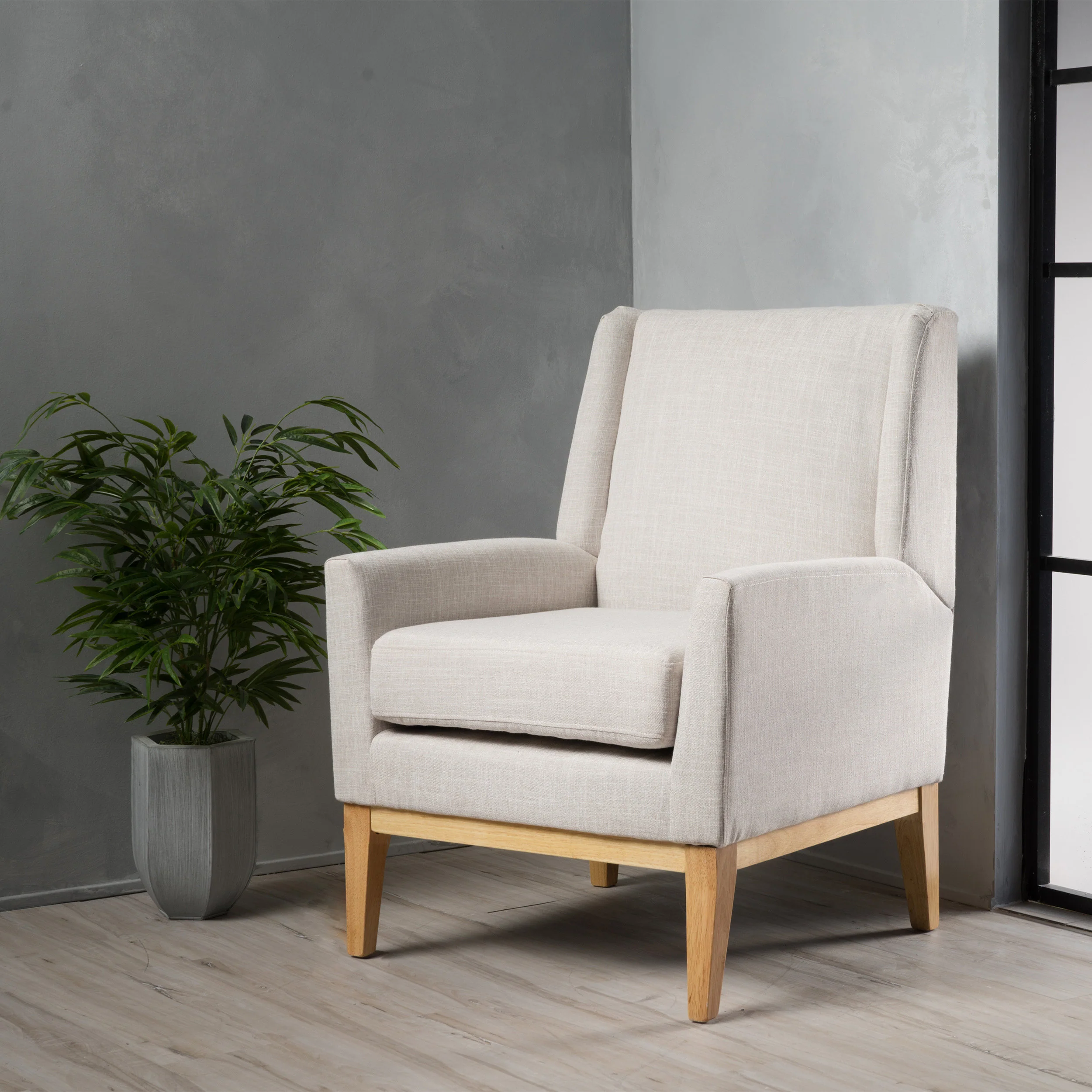 Kronen Mid Century Design Fabric Accent Chair - furnishings