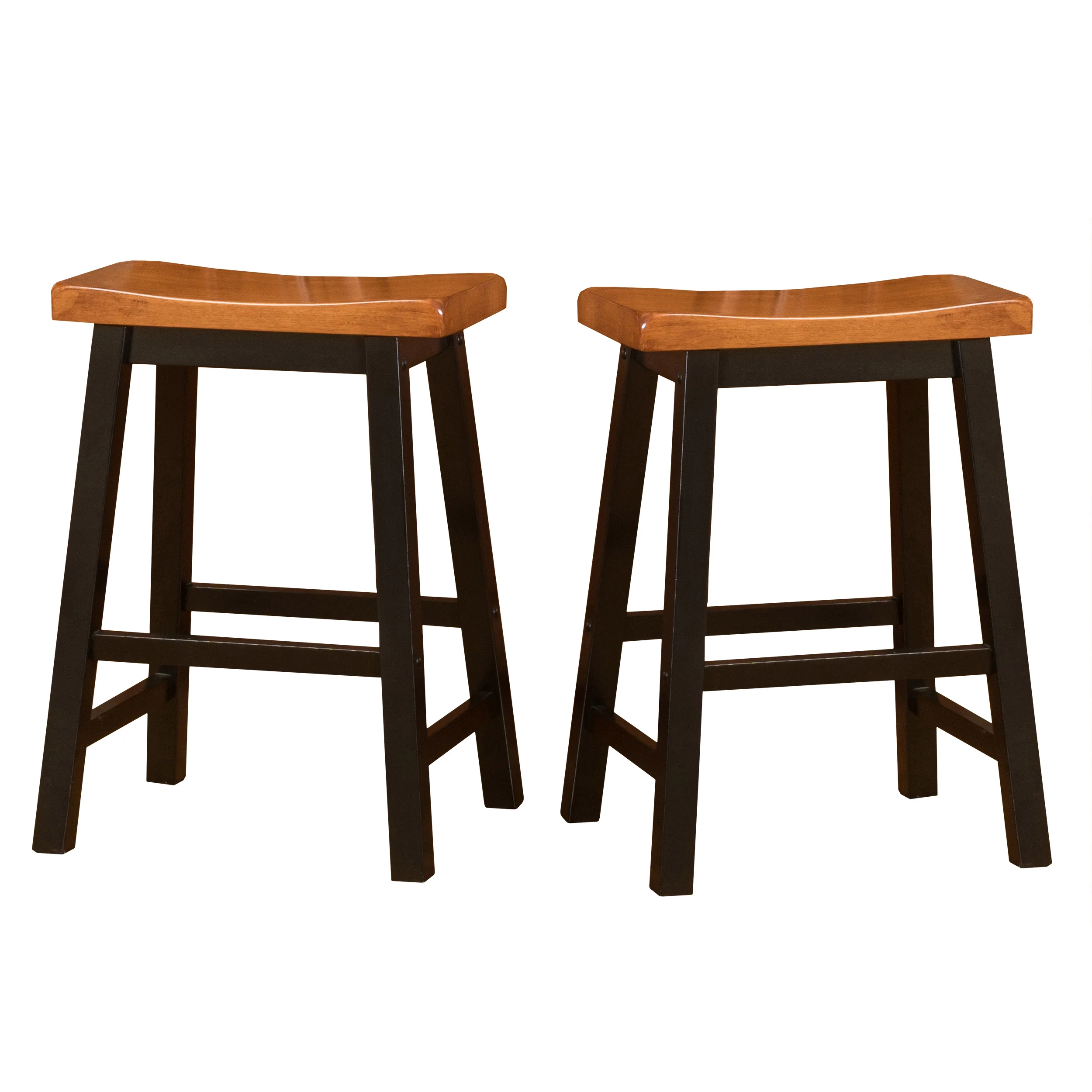 Toluca Saddle Wood 24-Inch Counter Stool (Set of 2) - furnishings