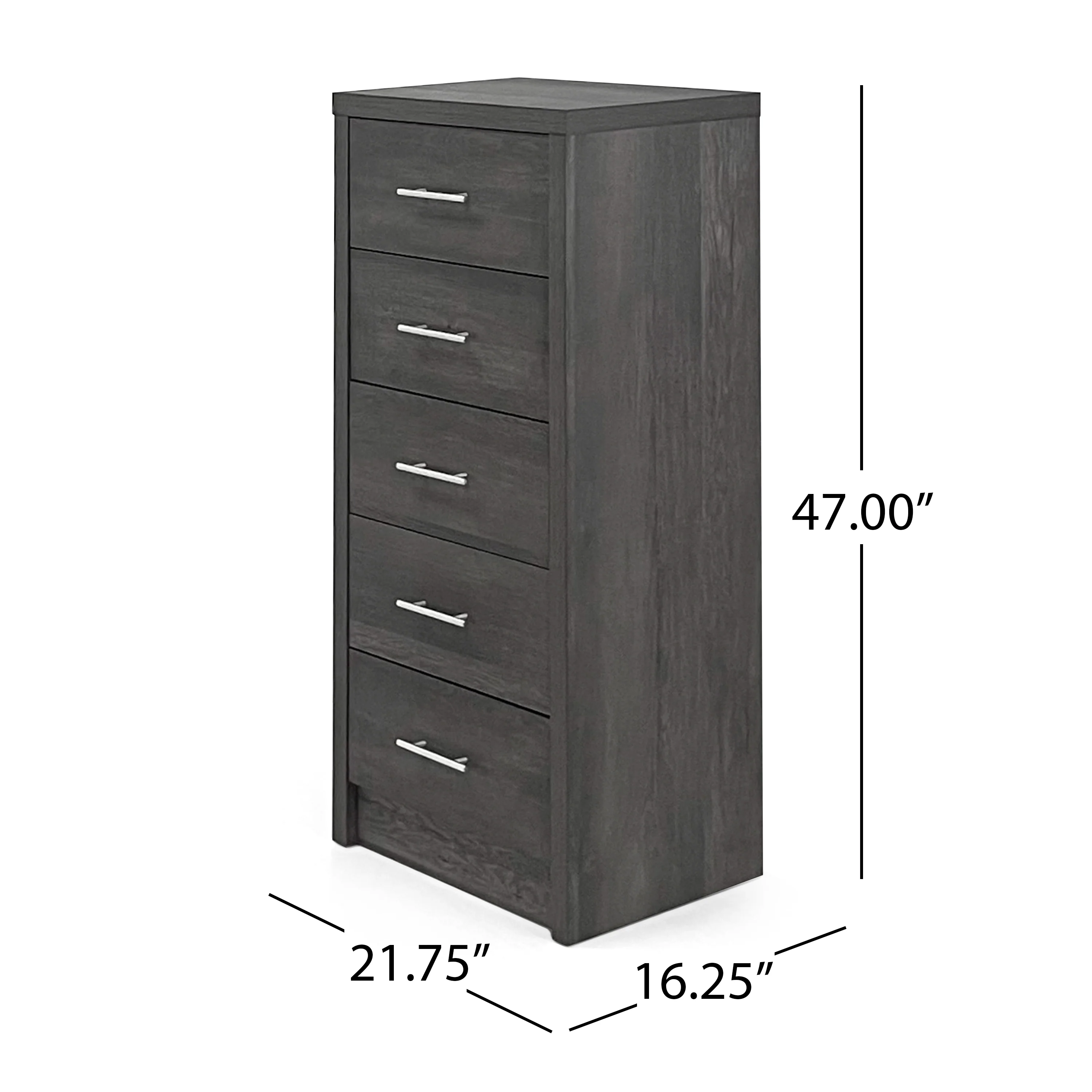 Marlette Modern Faux Wood 5 Drawer Dresser - furnishings