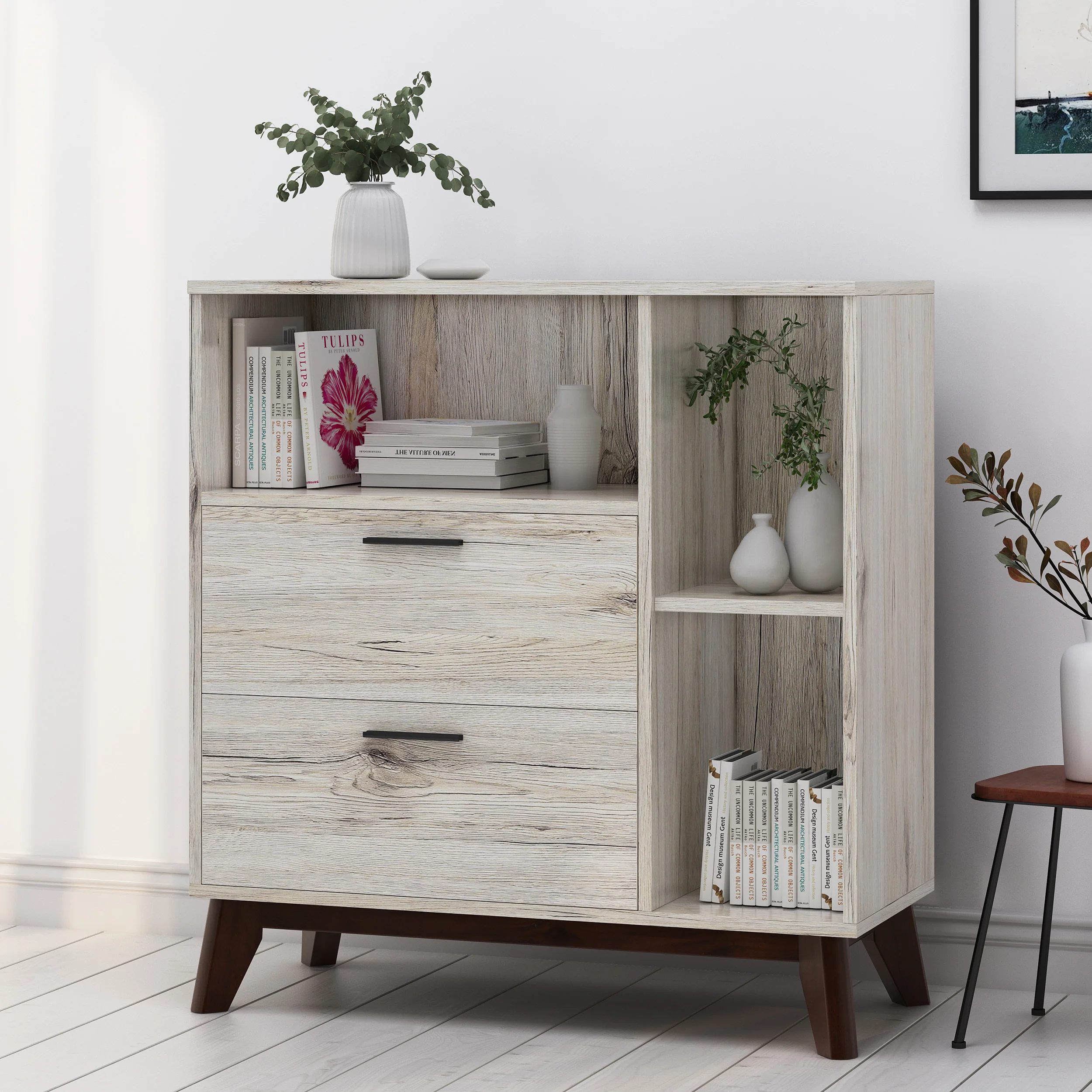 Deschutes Mid-Century Modern 2 Drawer Cabinet - furnishings