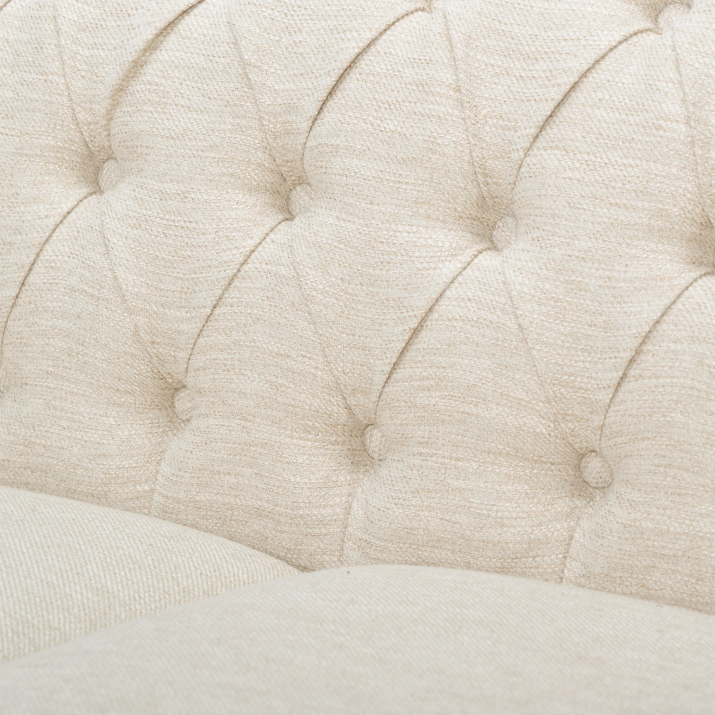 Adetokunbo Tufted Fabric Chesterfield 3 Seater Sofa - furnishings