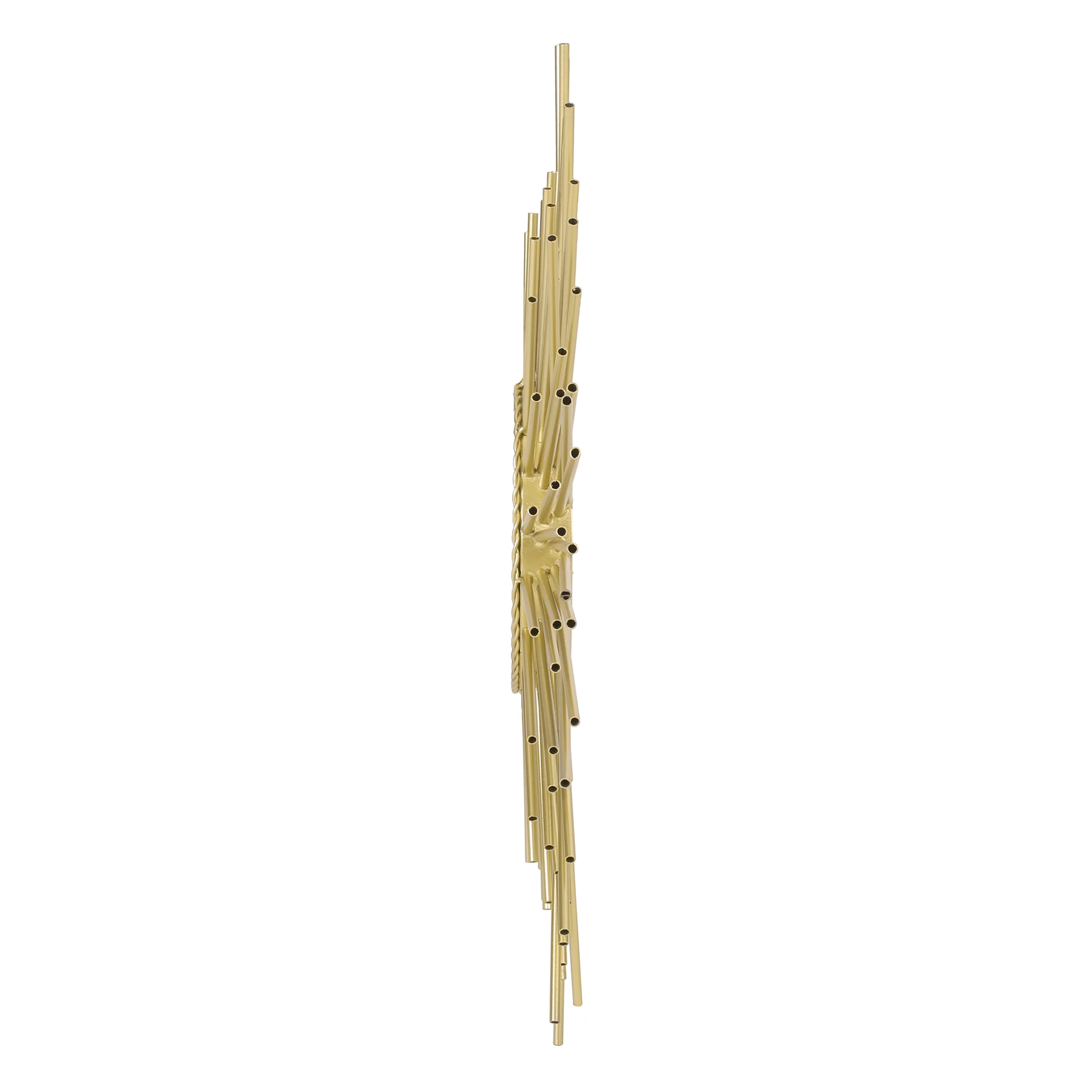 Holasek Modern Glam Sunburst Wall Mirror, Gold - furnishings