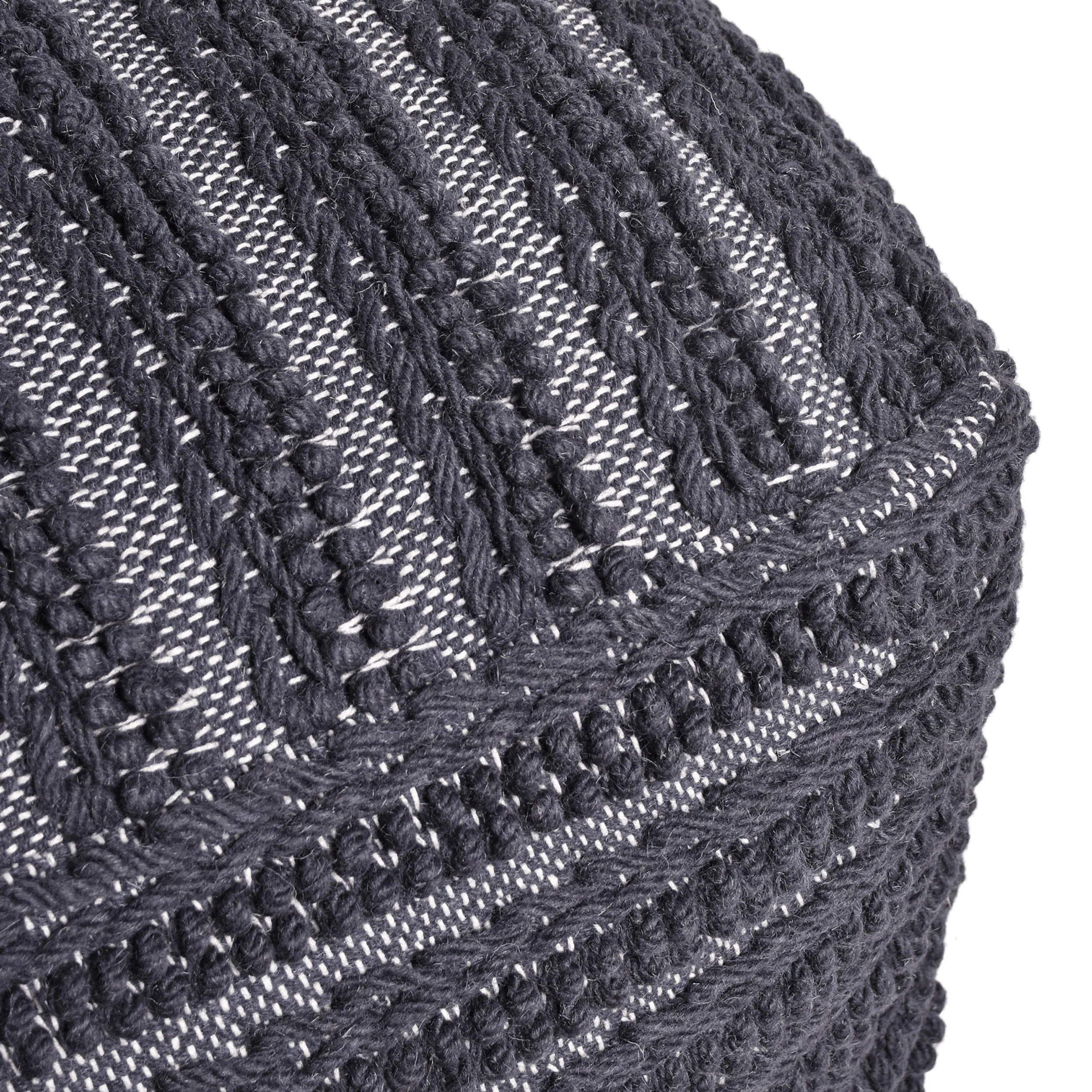Marcia Boho Handcrafted Large Fabric Square Pouf - furnishings