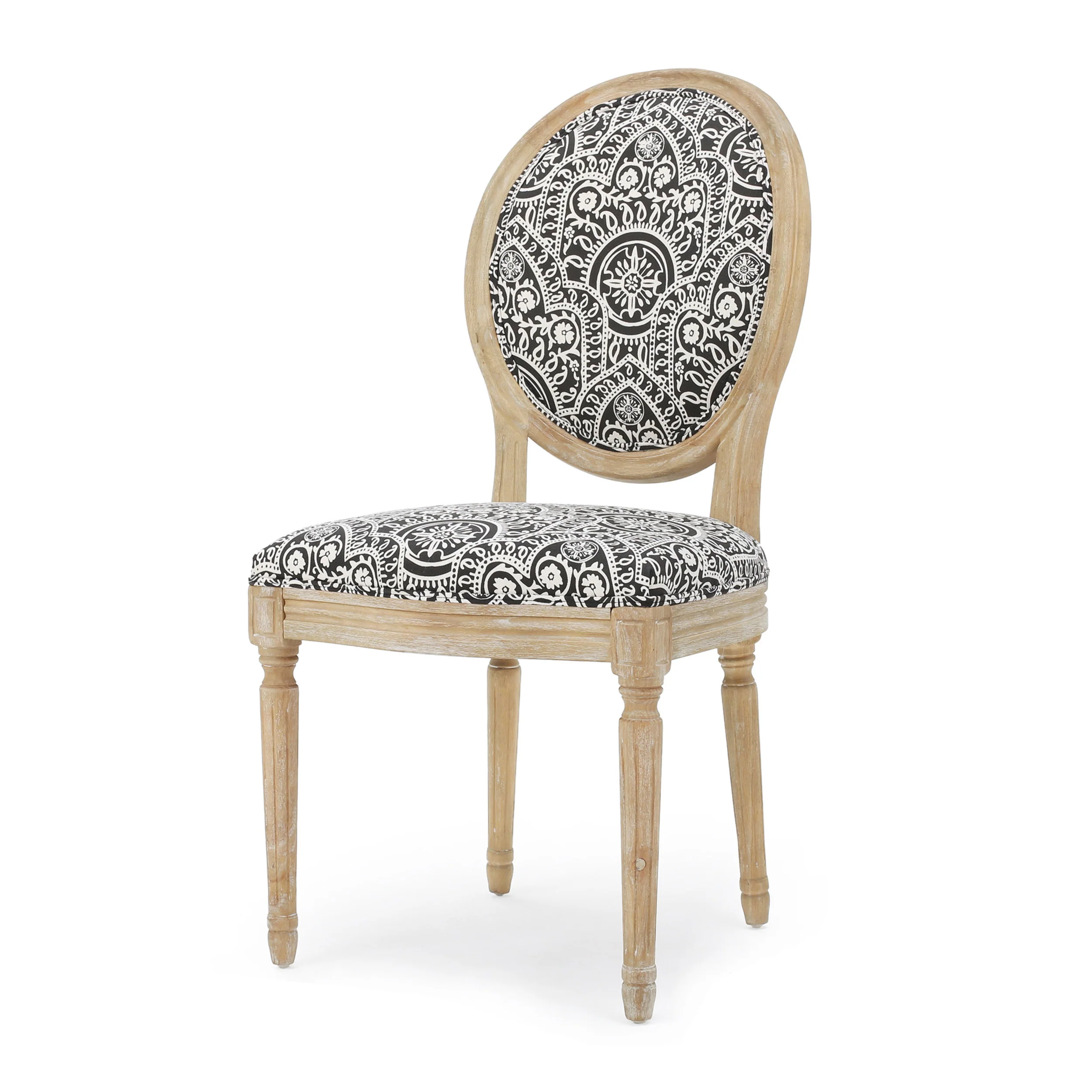 Phinnaeus French Country Fabric Dining Chairs (Set of 2) - furnishings