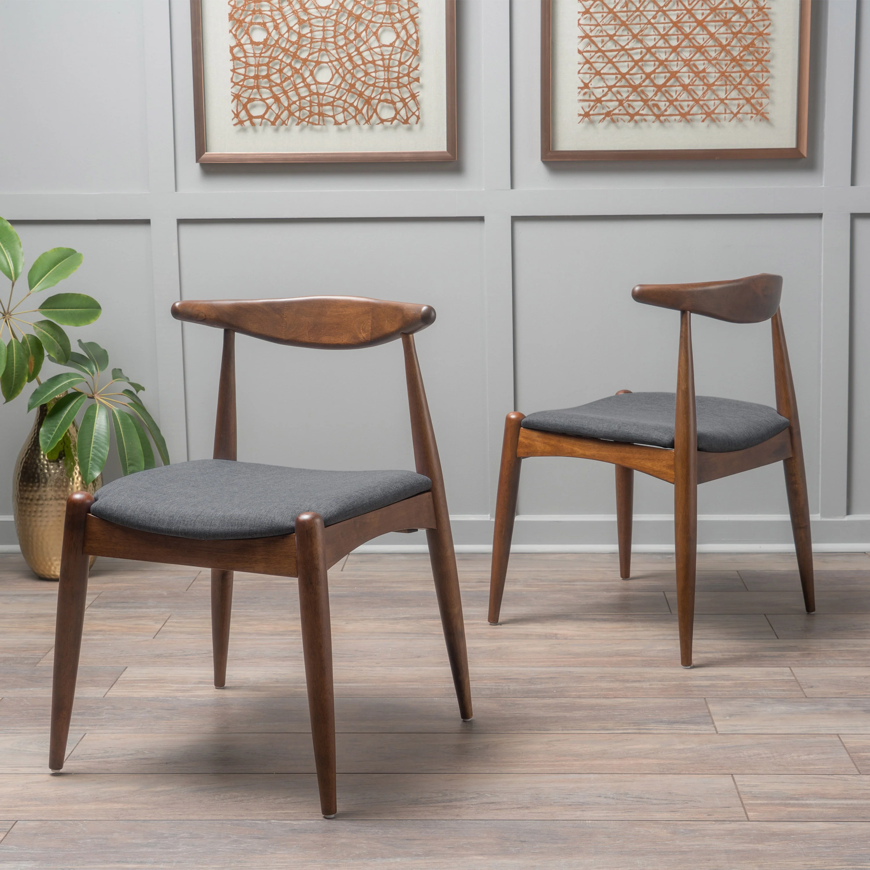Sandra Mid Century Modern Dining Chairs (Set of 2) - furnishings
